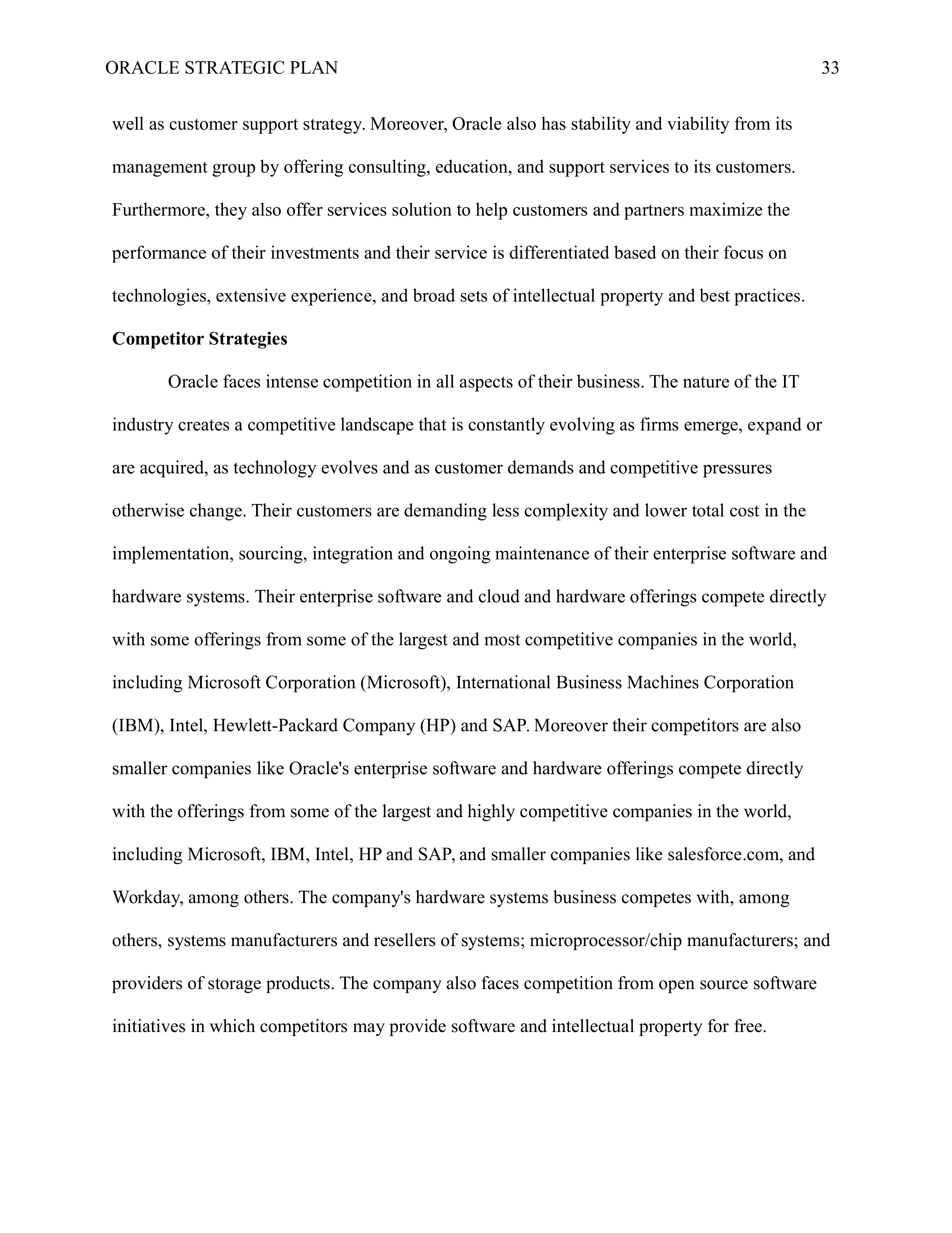 Oracle Business Plan  — page 33