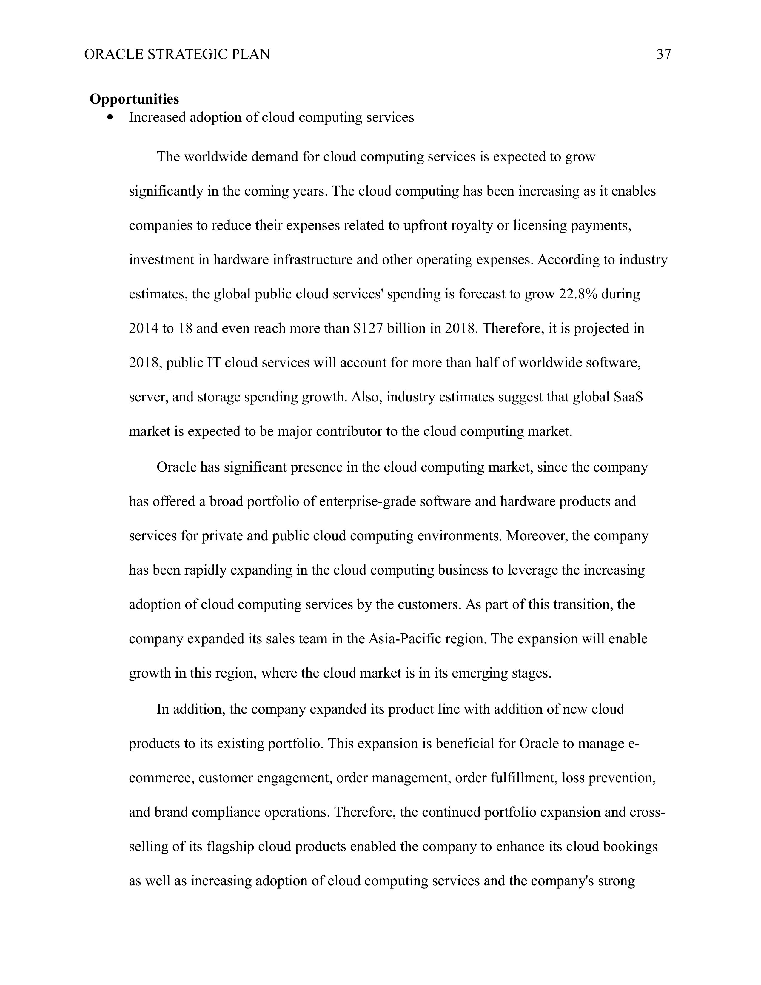 Oracle Business Plan  — page 37