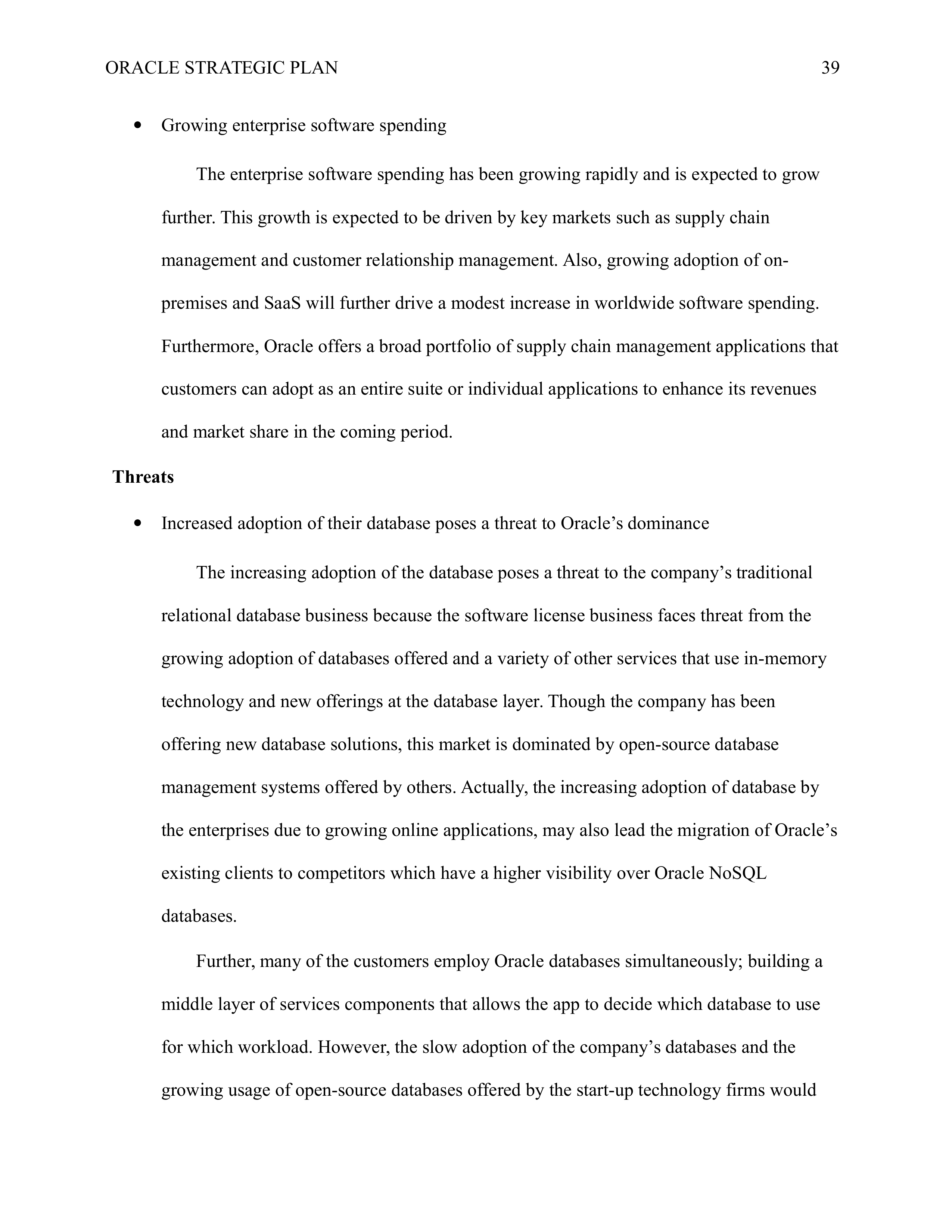 Oracle Business Plan  — page 39