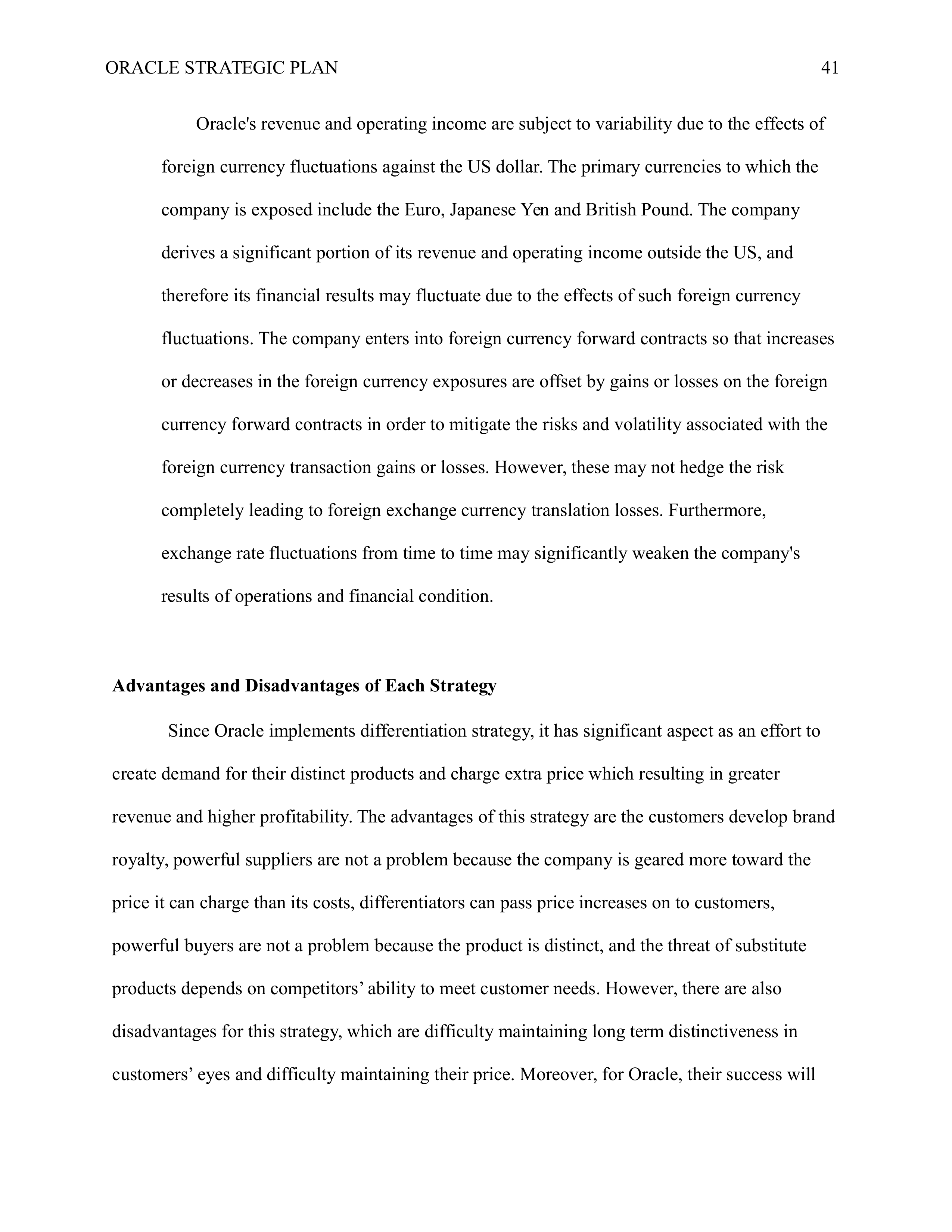 Oracle Business Plan  — page 41