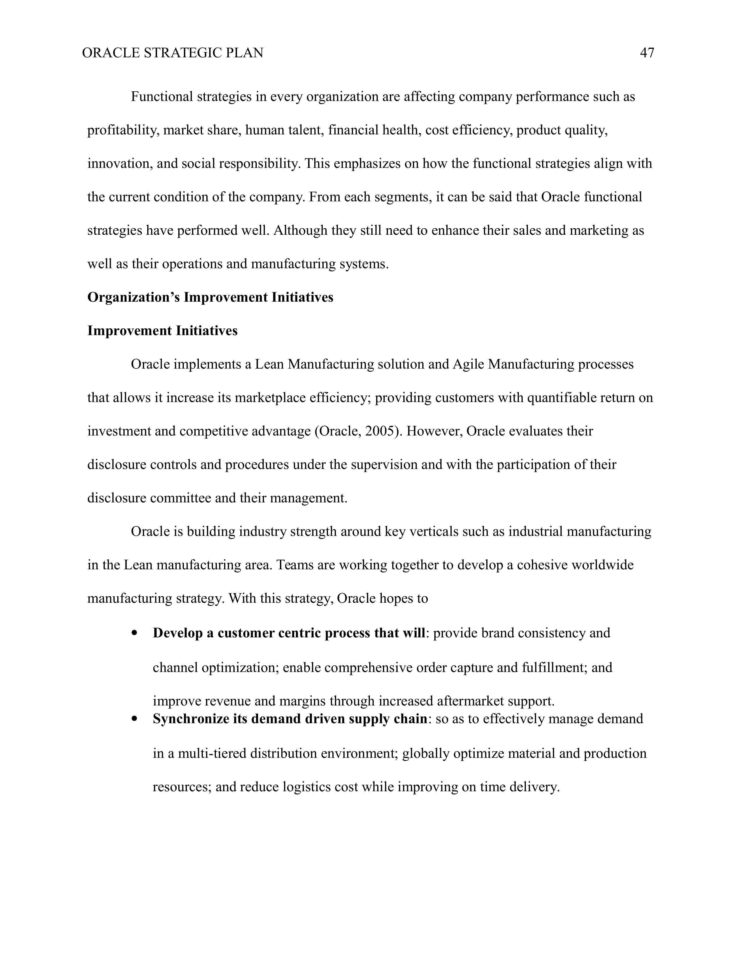 Oracle Business Plan  — page 47
