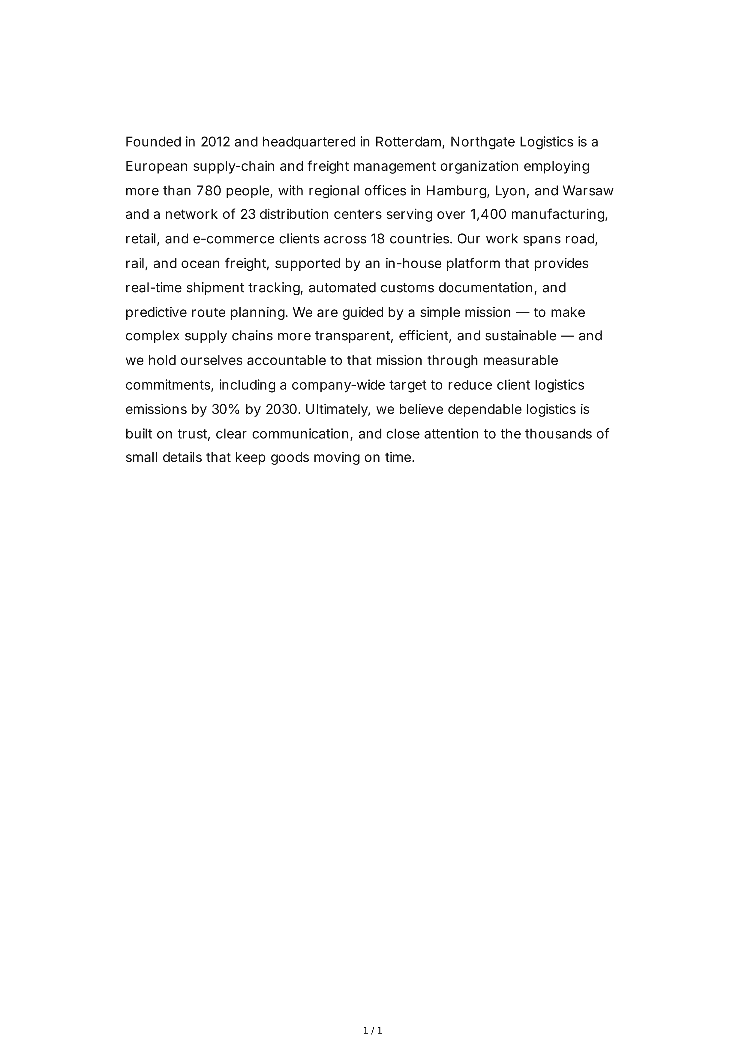 Organization Introduction Paragraph — page 1