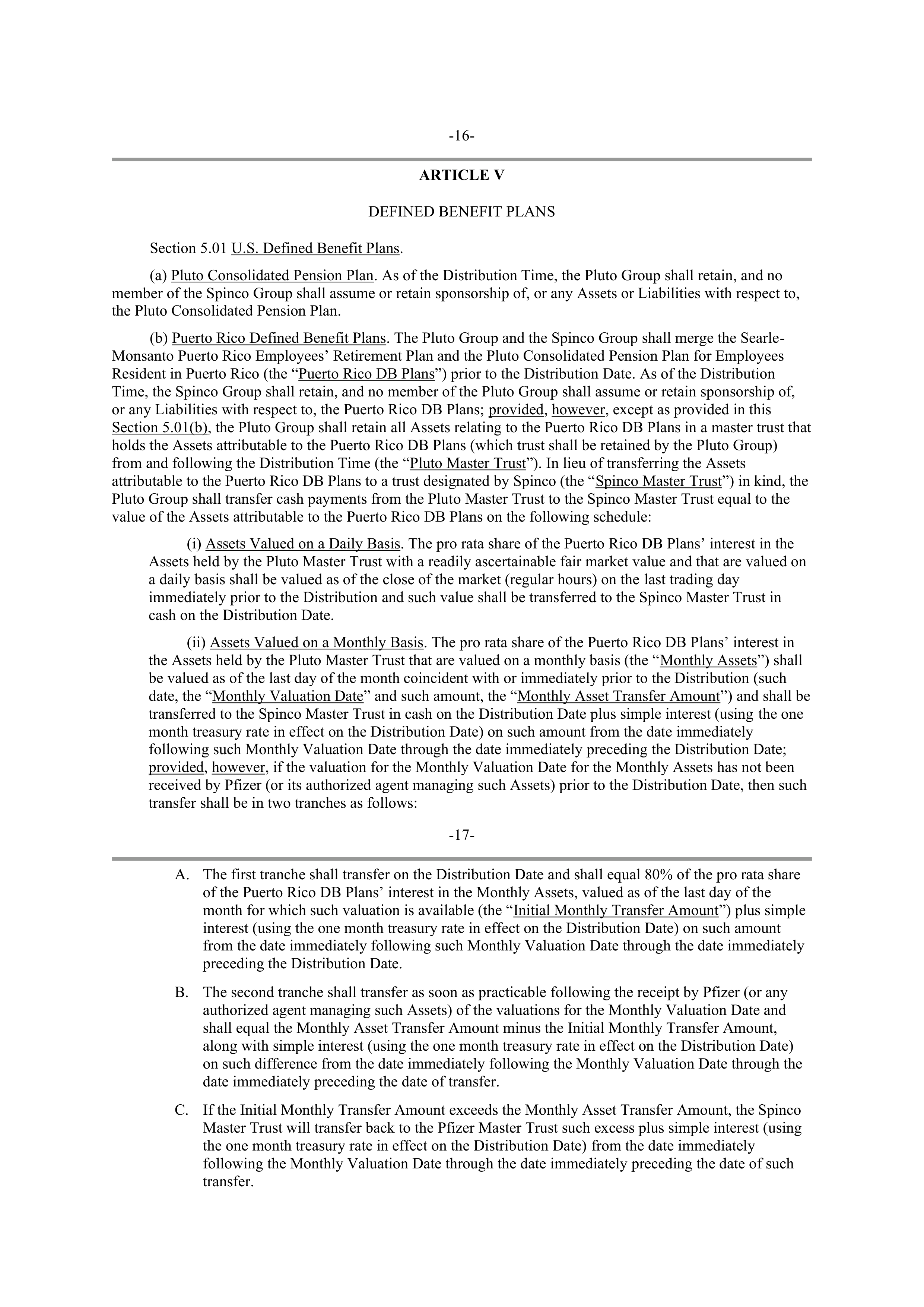 Pfizer Employee Matters Agreement — page 13