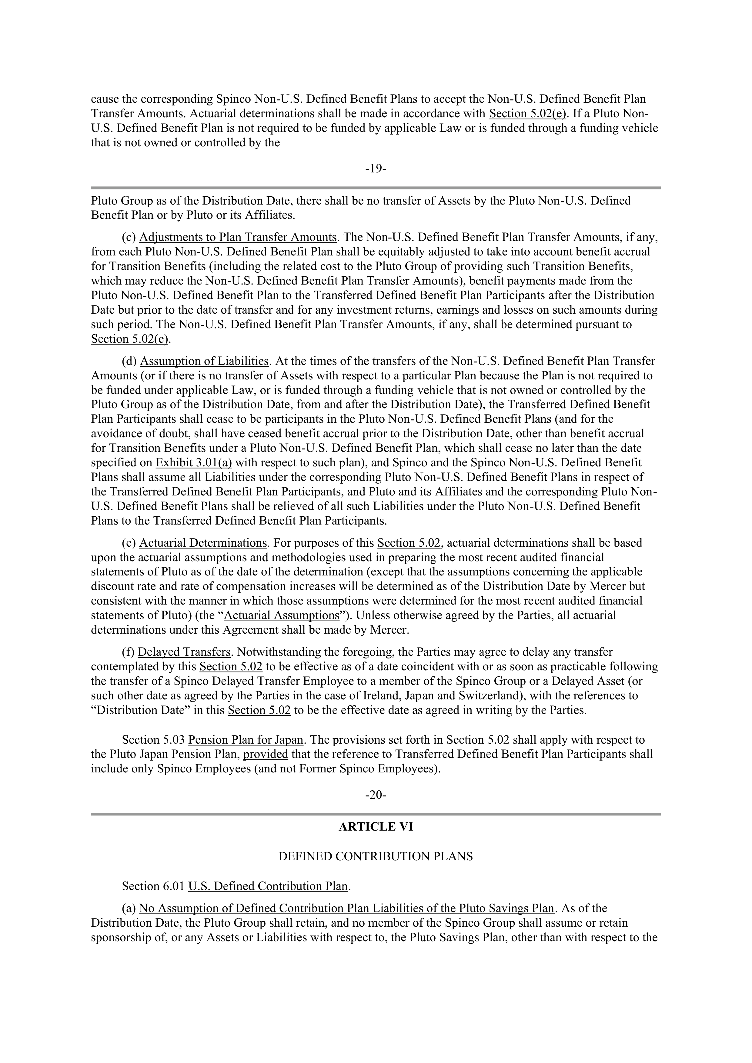 Pfizer Employee Matters Agreement — page 15
