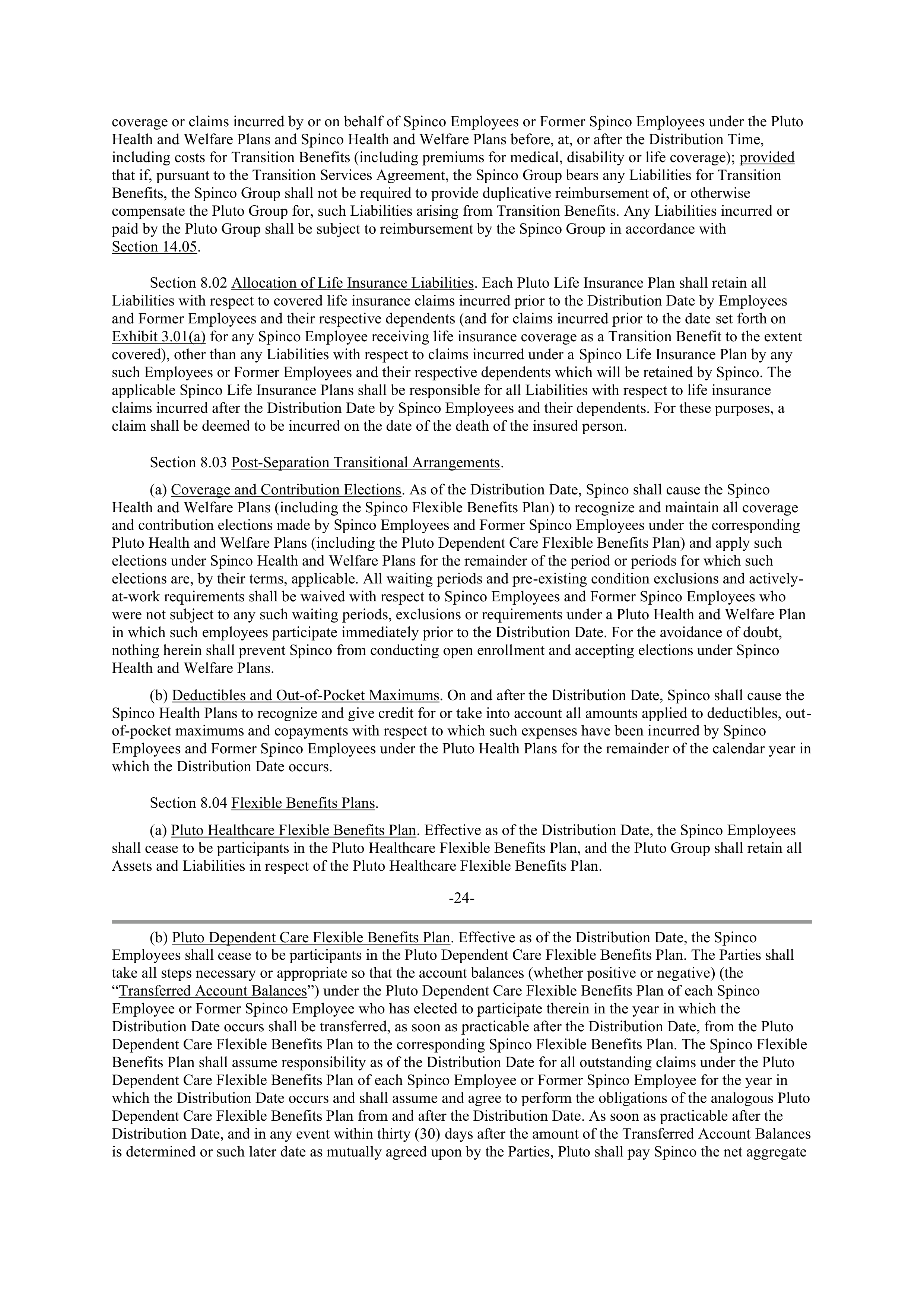 Pfizer Employee Matters Agreement — page 18