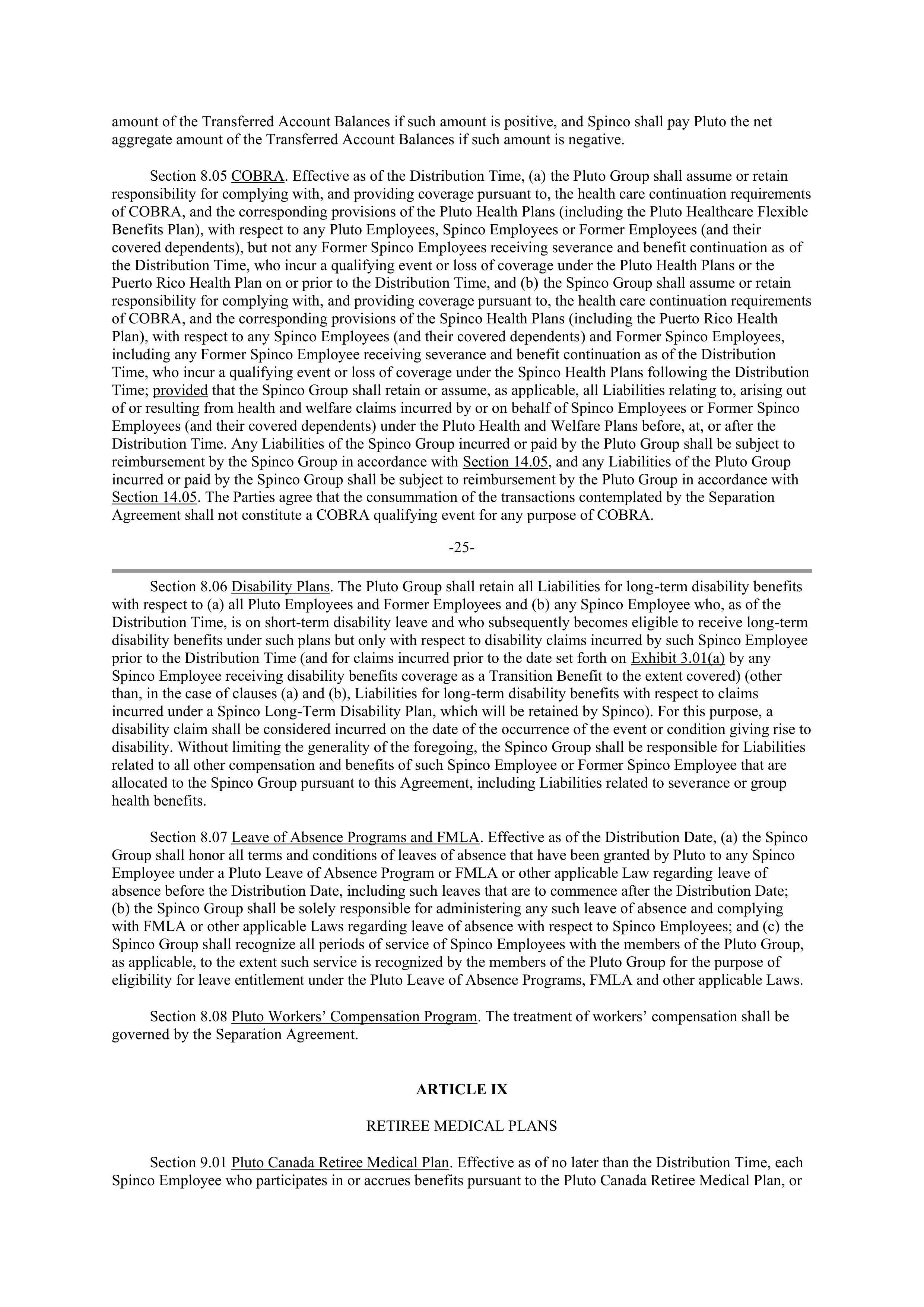 Pfizer Employee Matters Agreement — page 19
