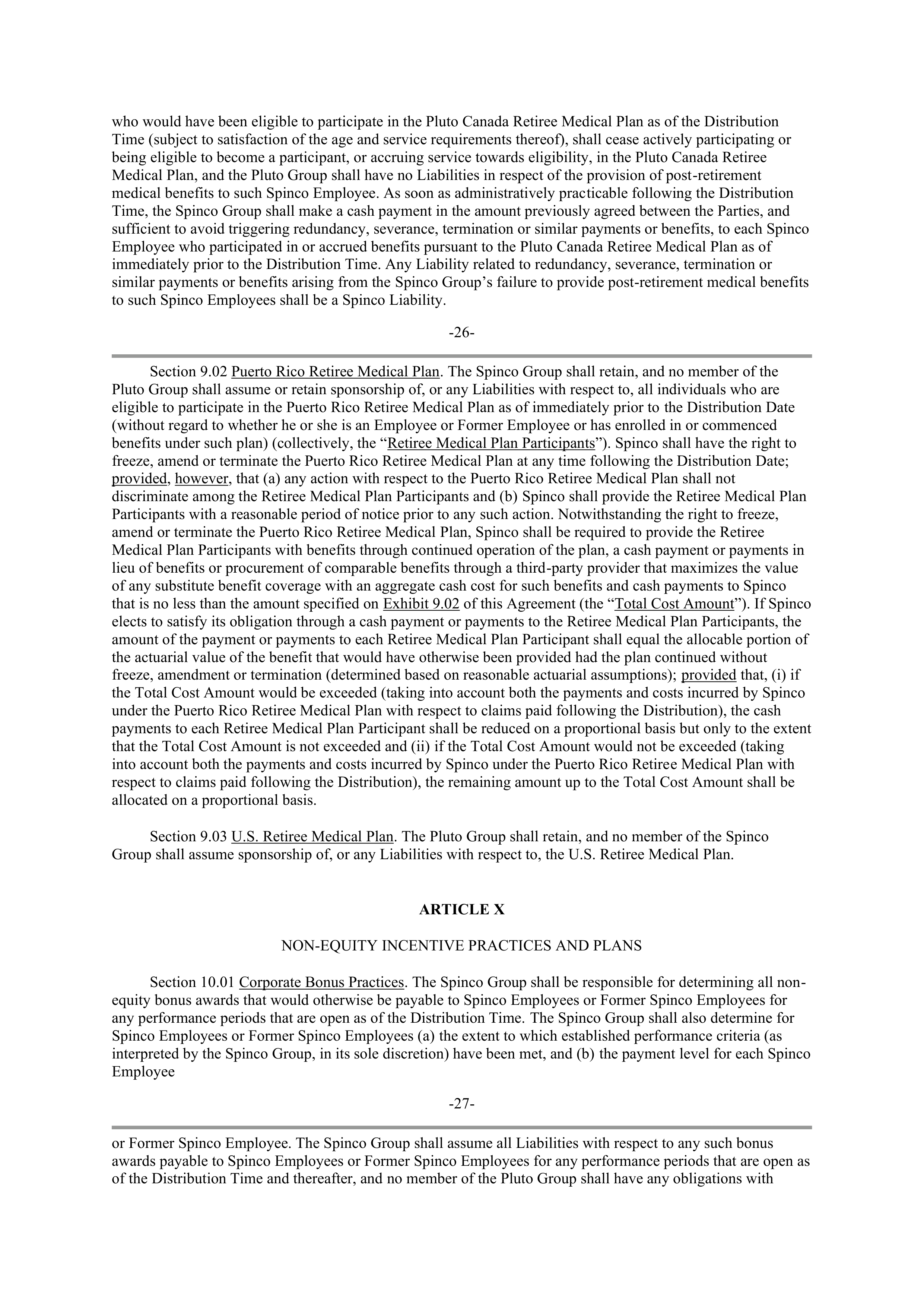 Pfizer Employee Matters Agreement — page 20