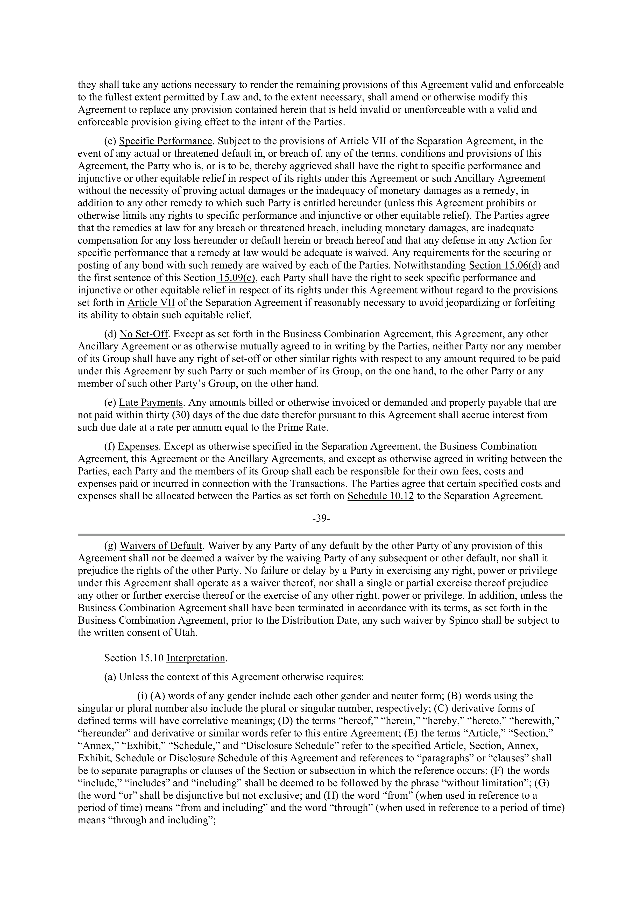 Pfizer Employee Matters Agreement — page 29