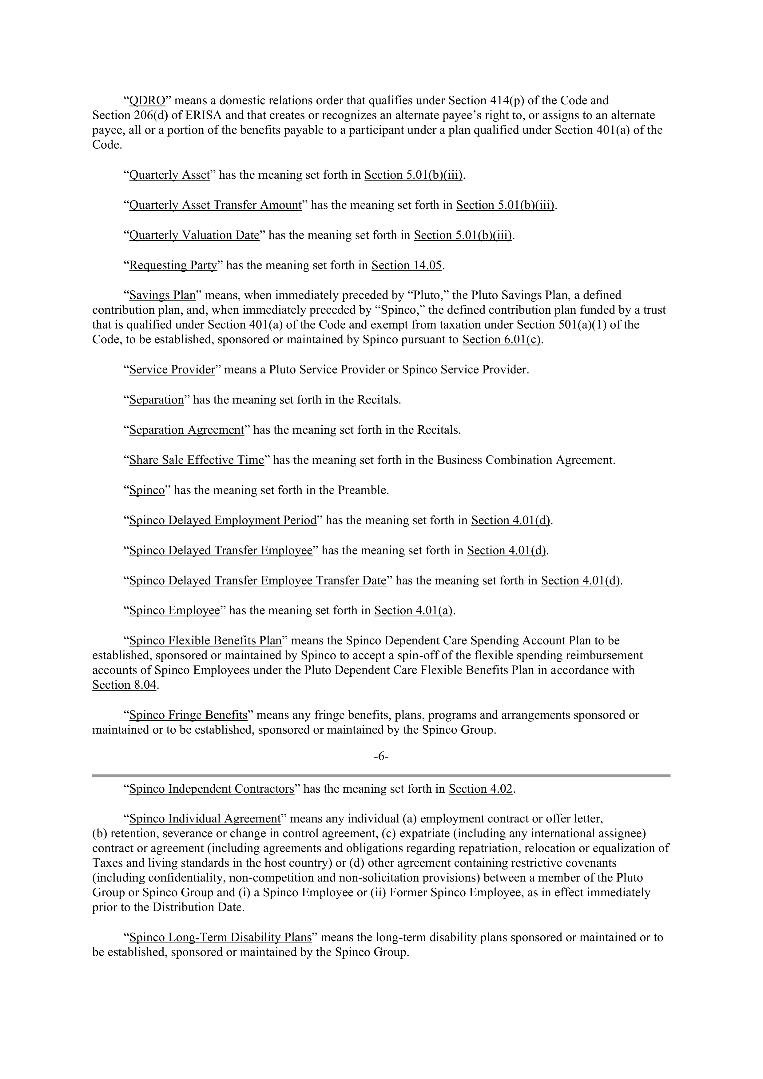 Pfizer Employee Matters Agreement — page 5