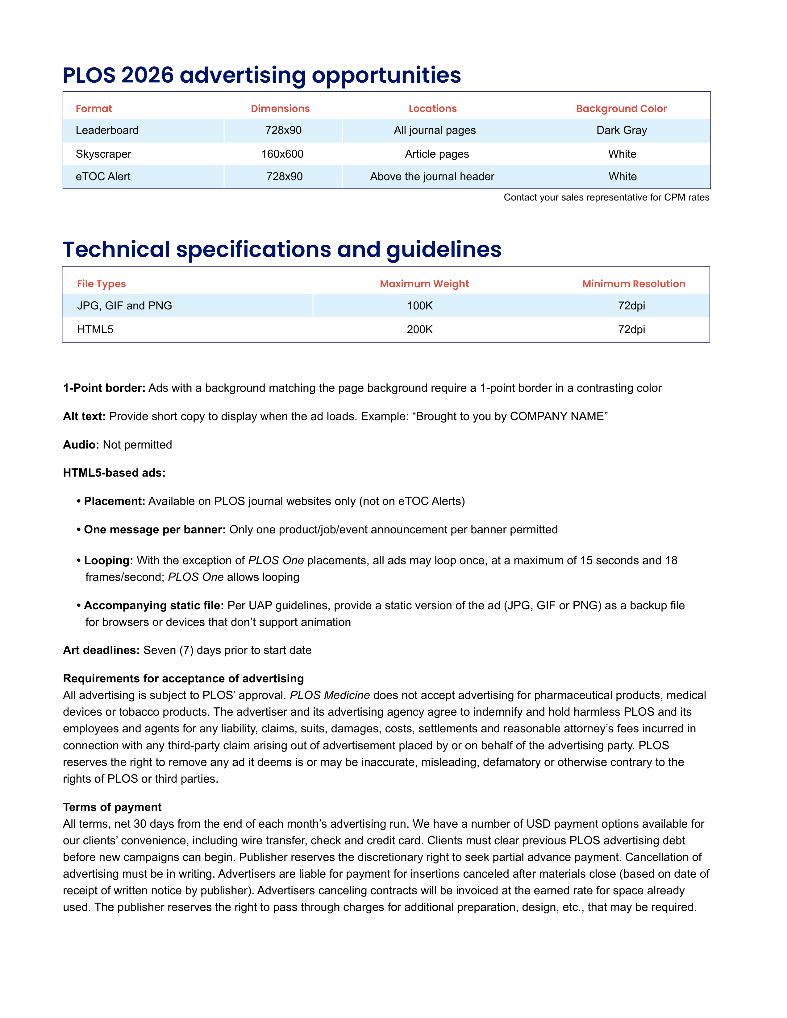 PLOS Media Kit — page 3