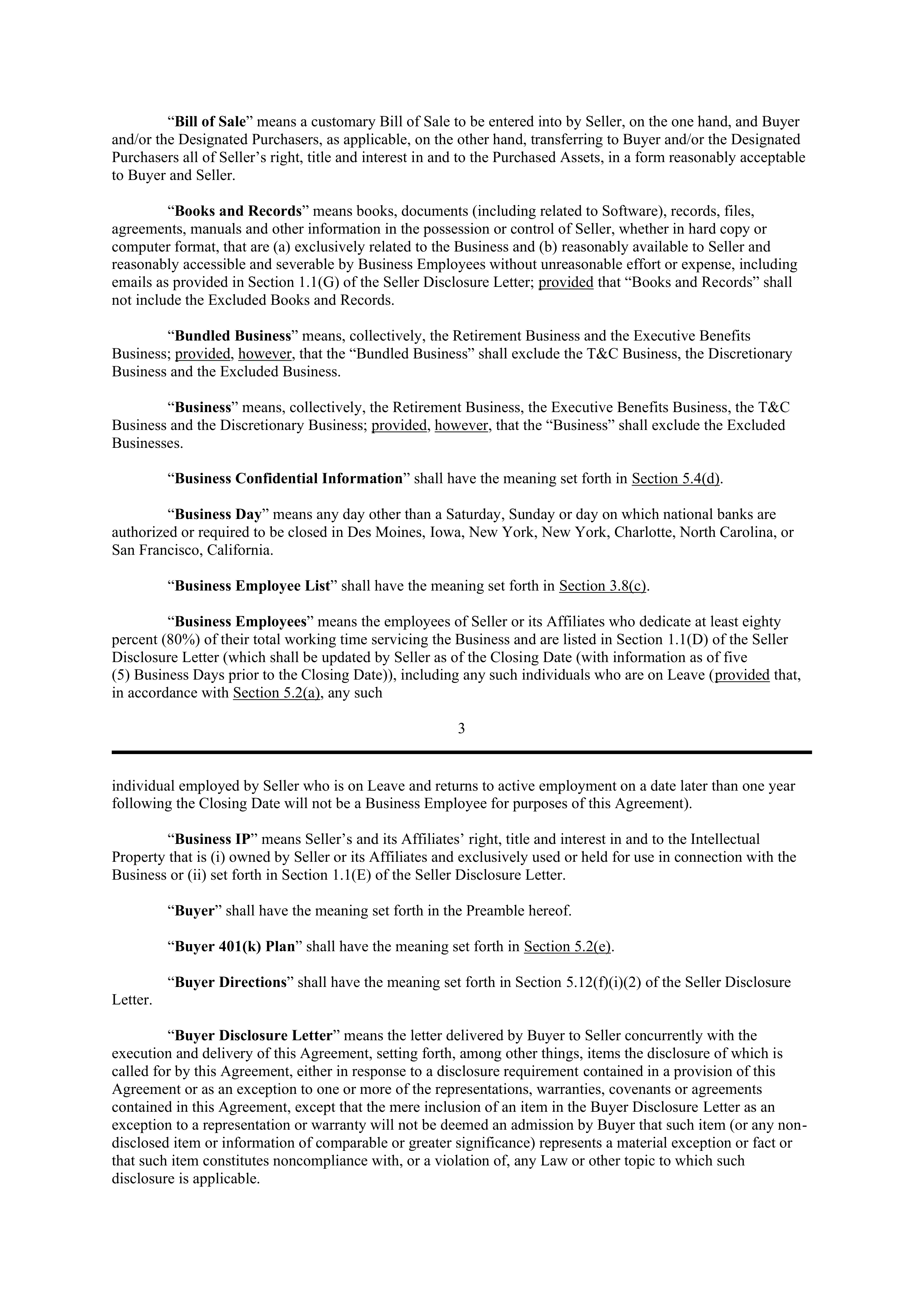 PURCHASE AGREEMENT between PRINCIPAL FINANCIAL SERVICES and WELLS FARGO & COMPANY — page 10