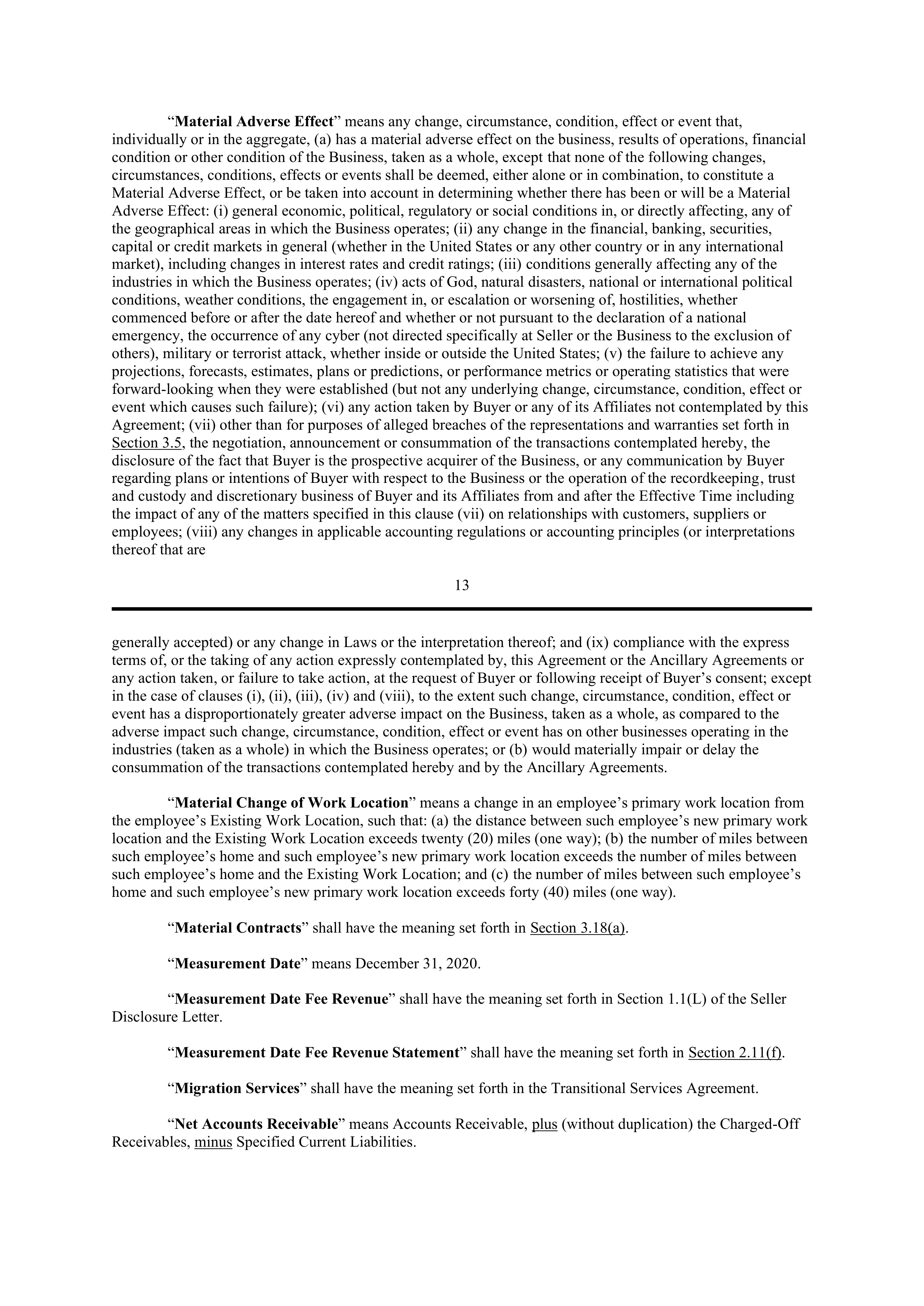 PURCHASE AGREEMENT between PRINCIPAL FINANCIAL SERVICES and WELLS FARGO & COMPANY — page 18