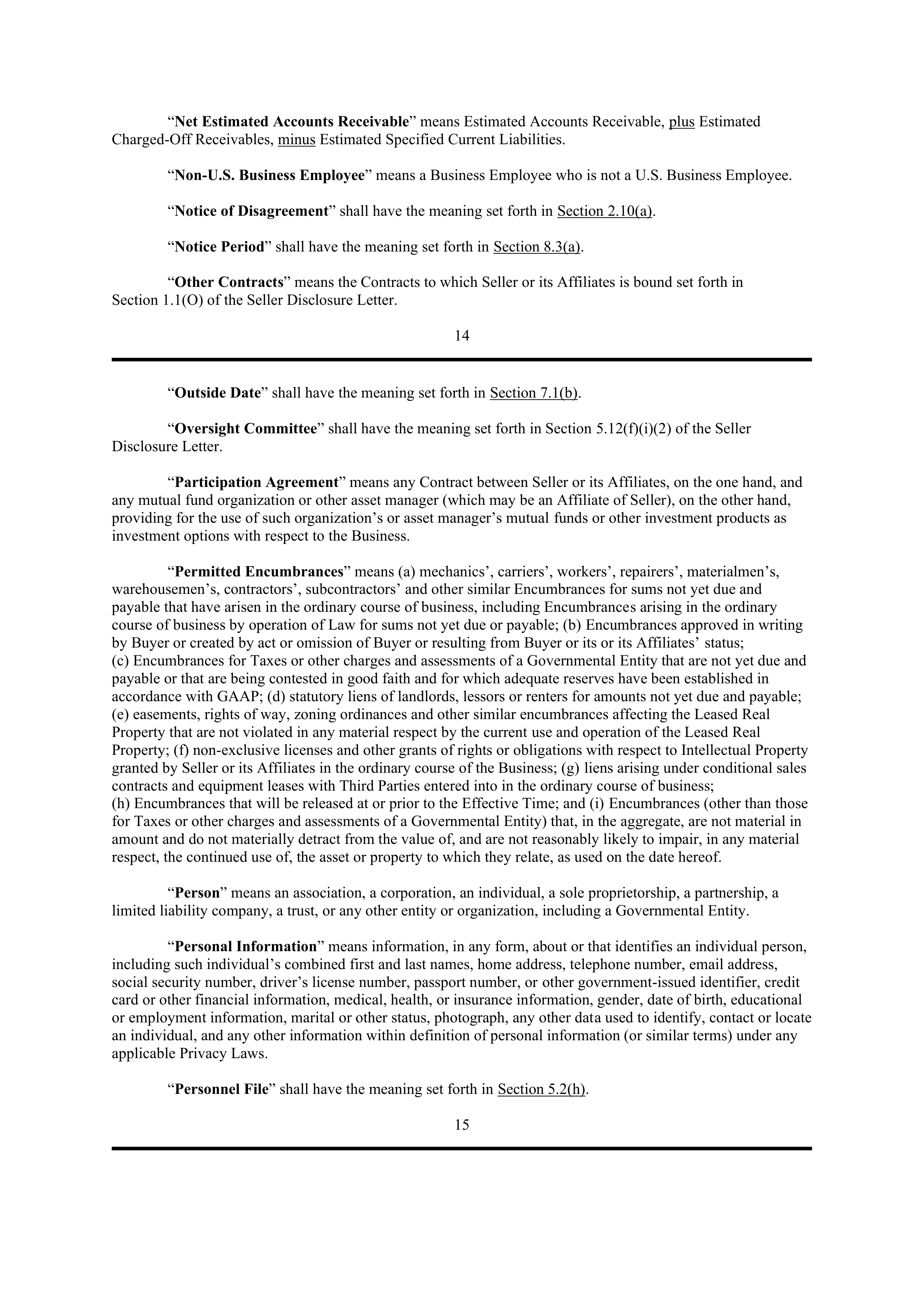 PURCHASE AGREEMENT between PRINCIPAL FINANCIAL SERVICES and WELLS FARGO & COMPANY — page 19