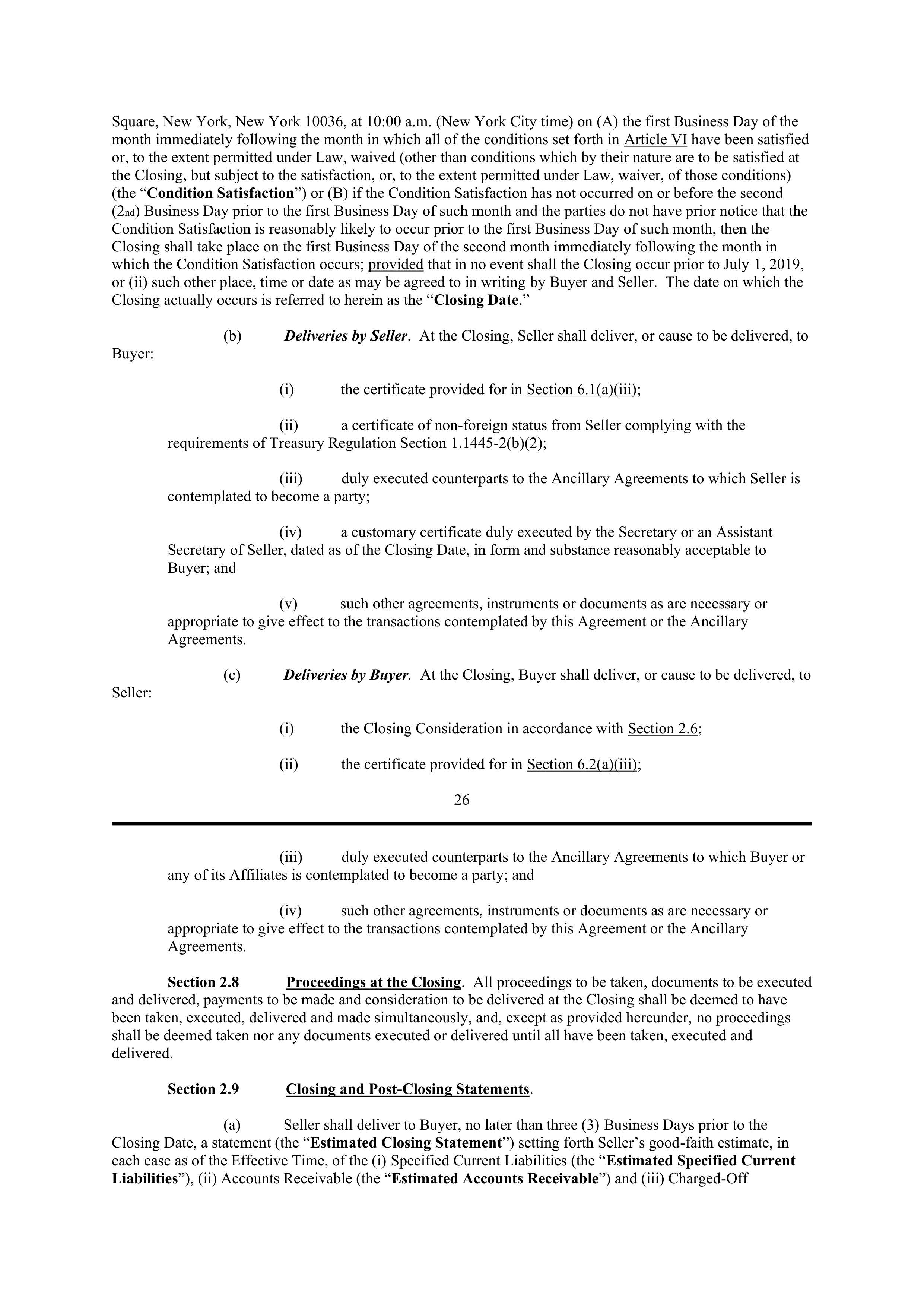 PURCHASE AGREEMENT between PRINCIPAL FINANCIAL SERVICES and WELLS FARGO & COMPANY — page 28