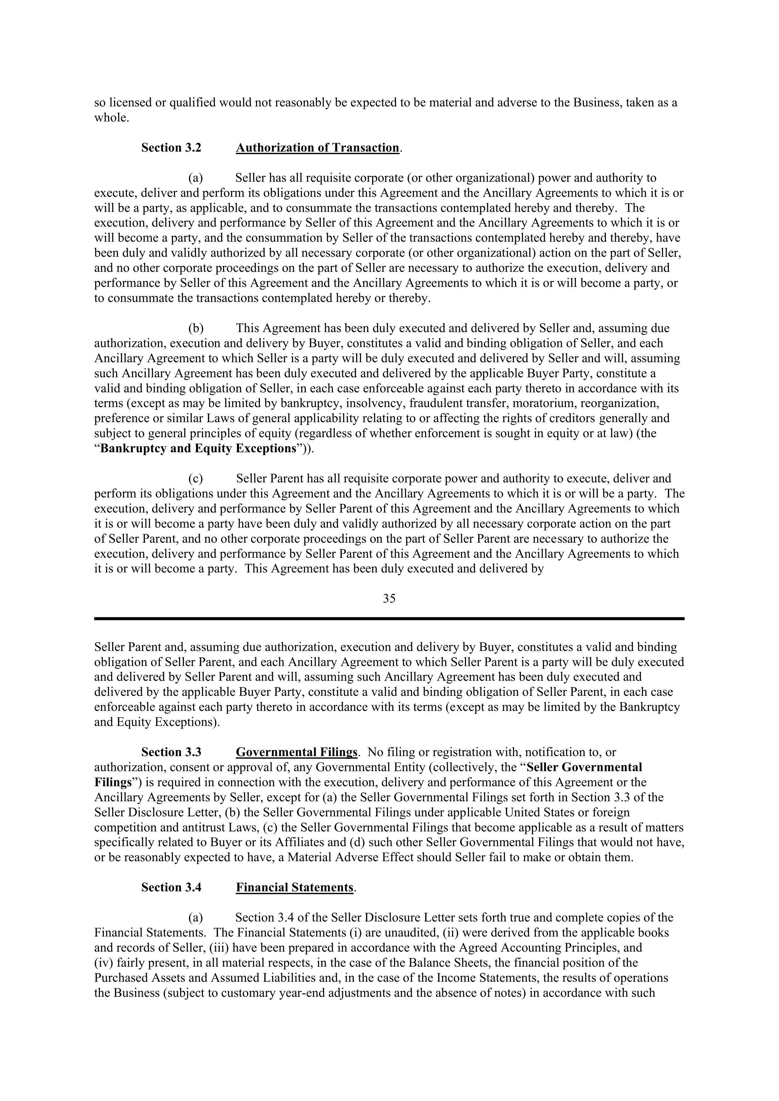 PURCHASE AGREEMENT between PRINCIPAL FINANCIAL SERVICES and WELLS FARGO & COMPANY — page 35