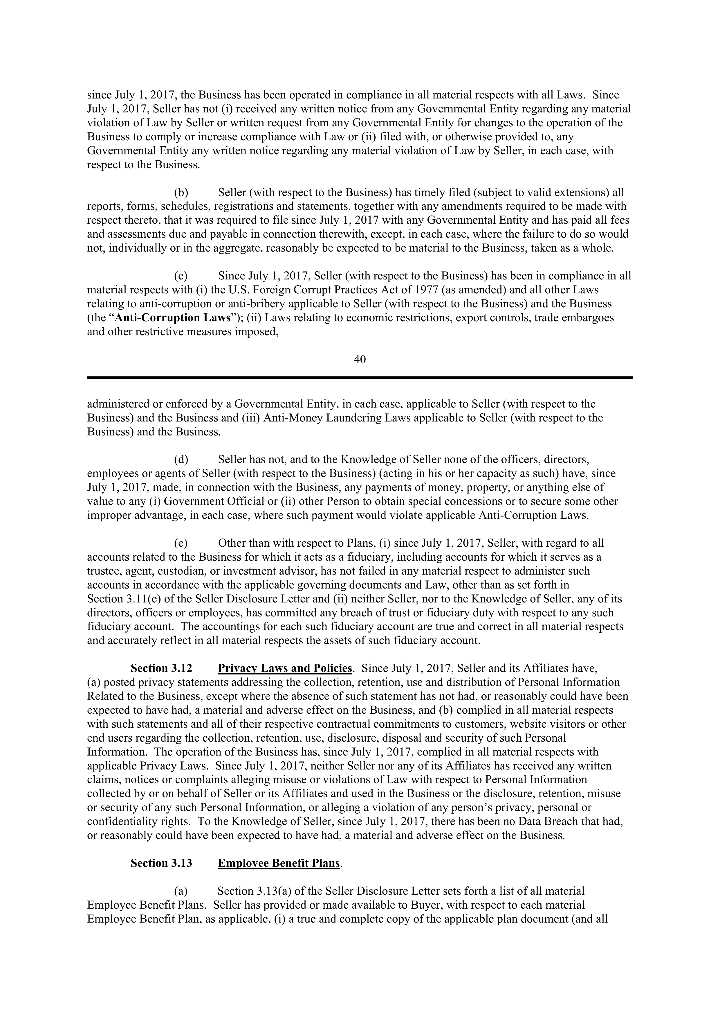 PURCHASE AGREEMENT between PRINCIPAL FINANCIAL SERVICES and WELLS FARGO & COMPANY — page 39