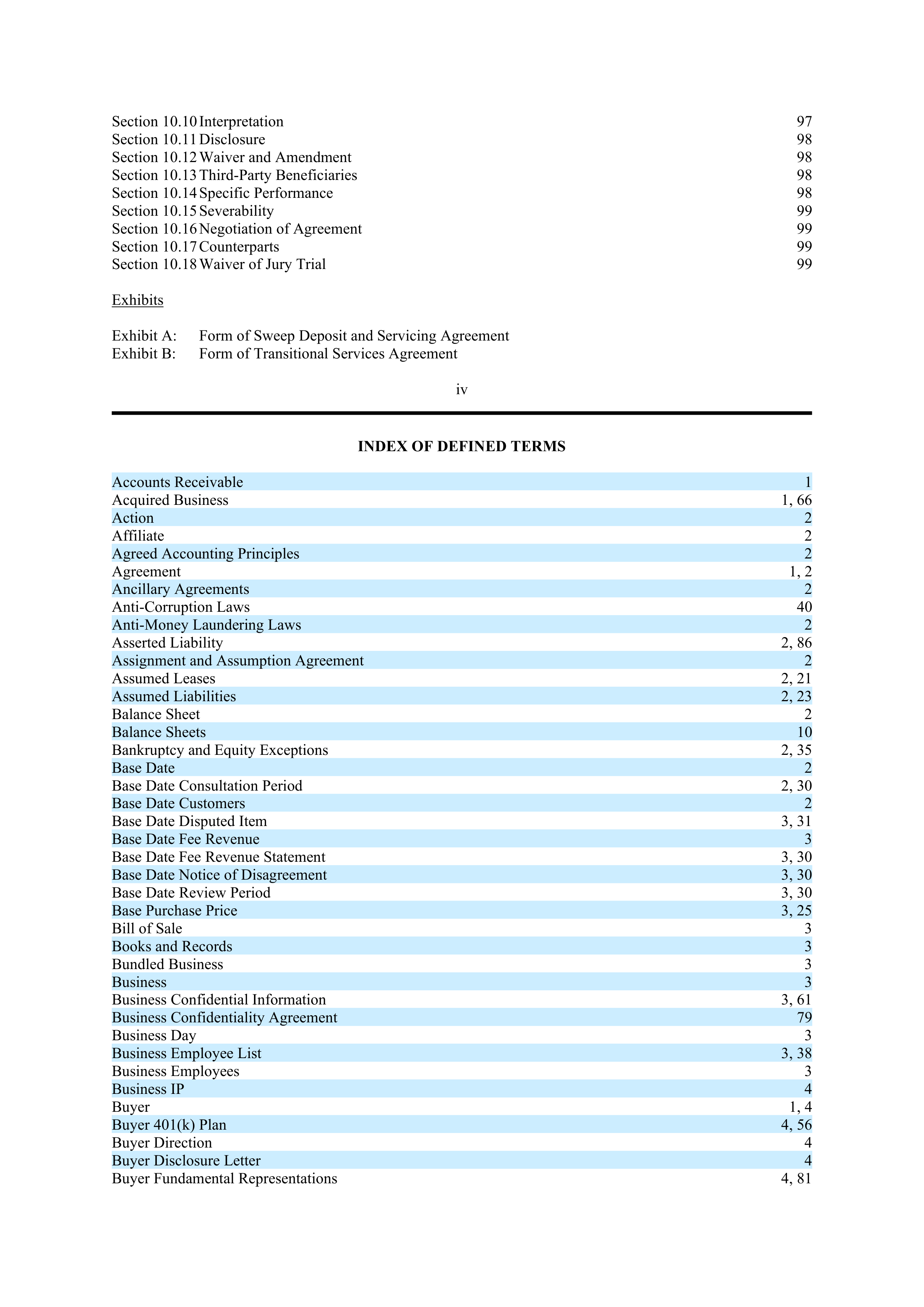 PURCHASE AGREEMENT between PRINCIPAL FINANCIAL SERVICES and WELLS FARGO & COMPANY — page 4