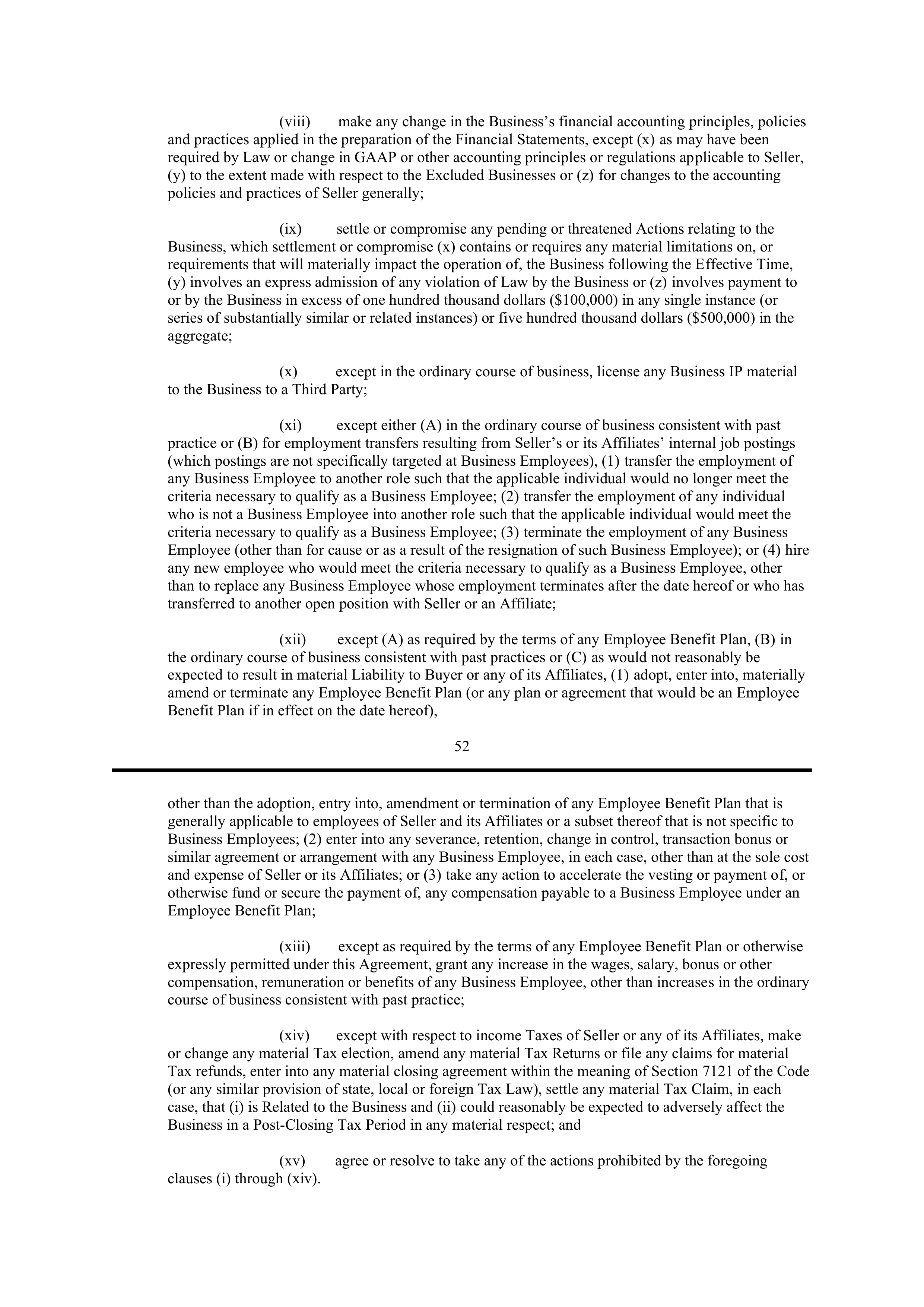 PURCHASE AGREEMENT between PRINCIPAL FINANCIAL SERVICES and WELLS FARGO & COMPANY — page 48