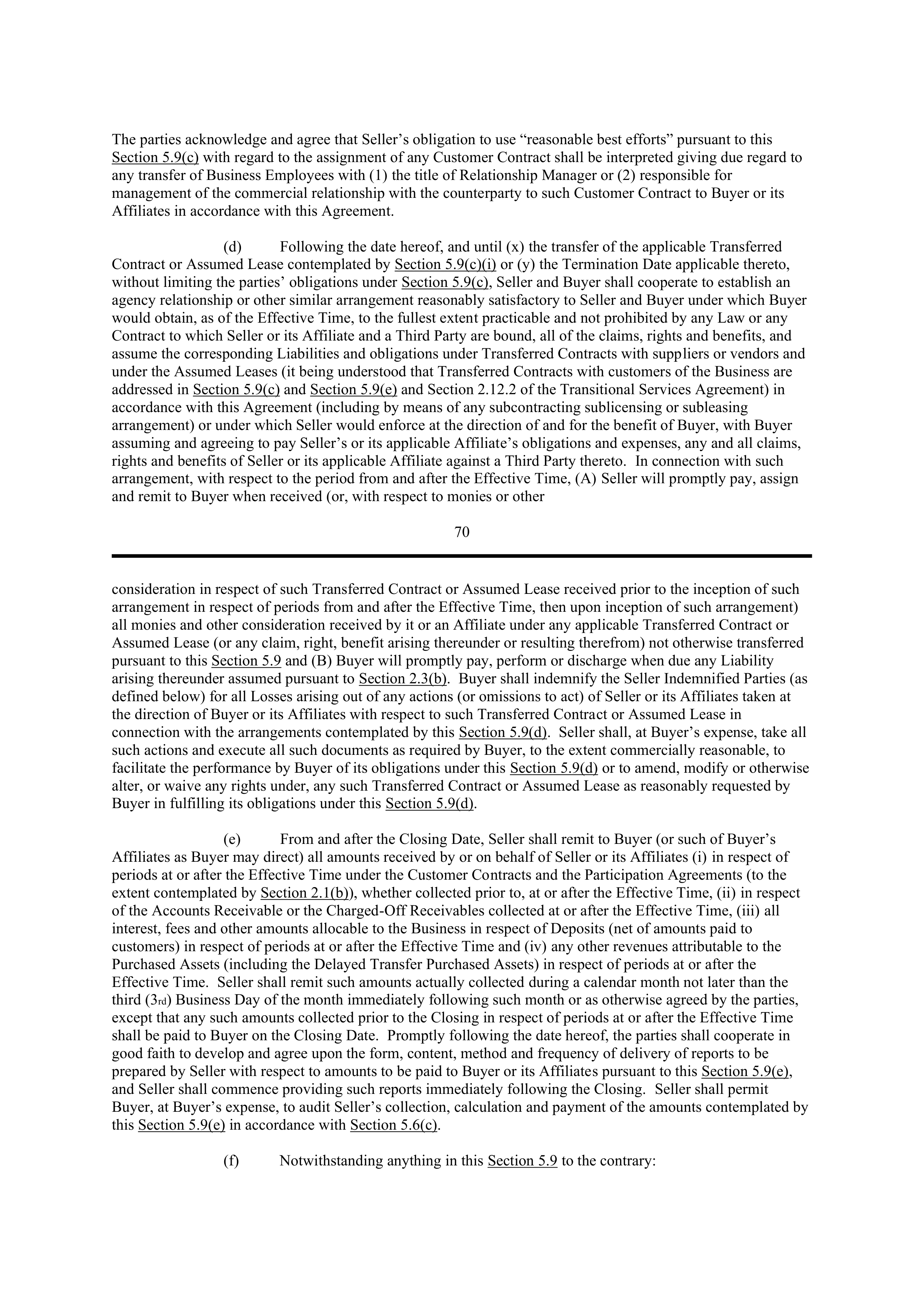 PURCHASE AGREEMENT between PRINCIPAL FINANCIAL SERVICES and WELLS FARGO & COMPANY — page 62