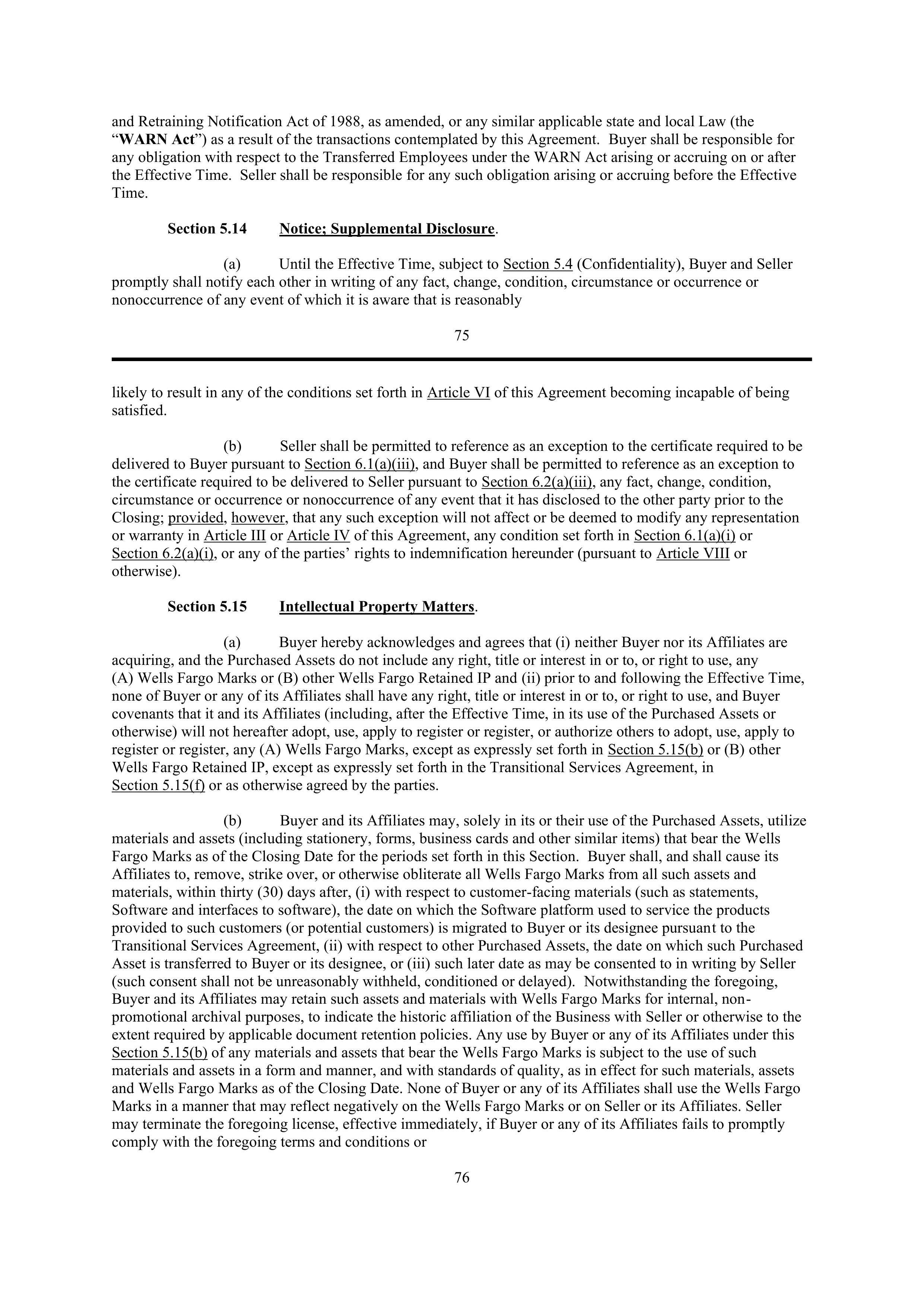 PURCHASE AGREEMENT between PRINCIPAL FINANCIAL SERVICES and WELLS FARGO & COMPANY — page 66