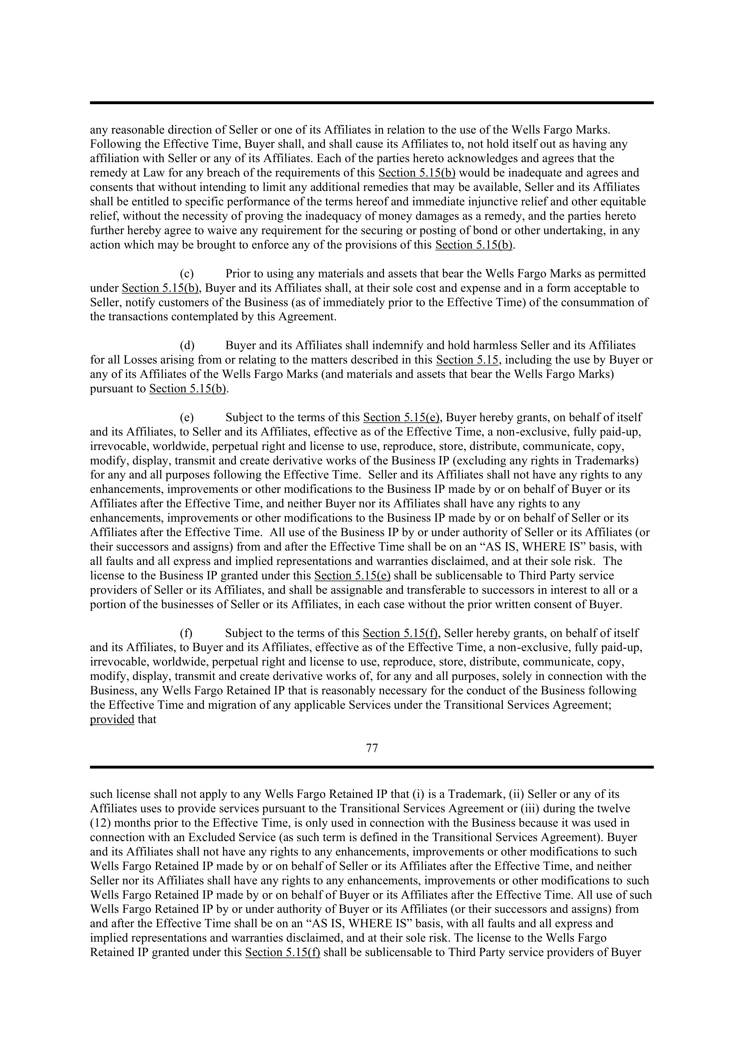 PURCHASE AGREEMENT between PRINCIPAL FINANCIAL SERVICES and WELLS FARGO & COMPANY — page 67