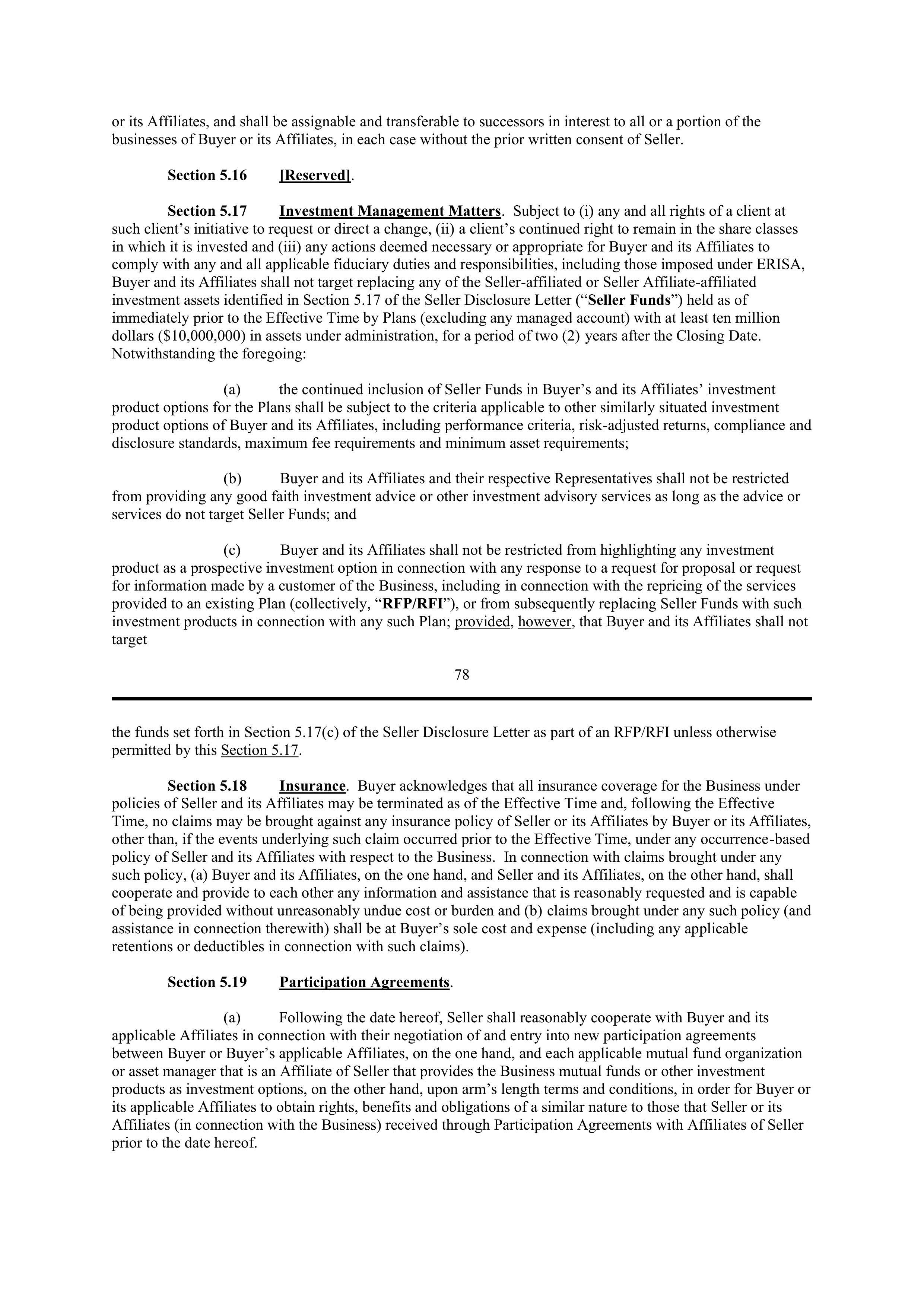 PURCHASE AGREEMENT between PRINCIPAL FINANCIAL SERVICES and WELLS FARGO & COMPANY — page 68