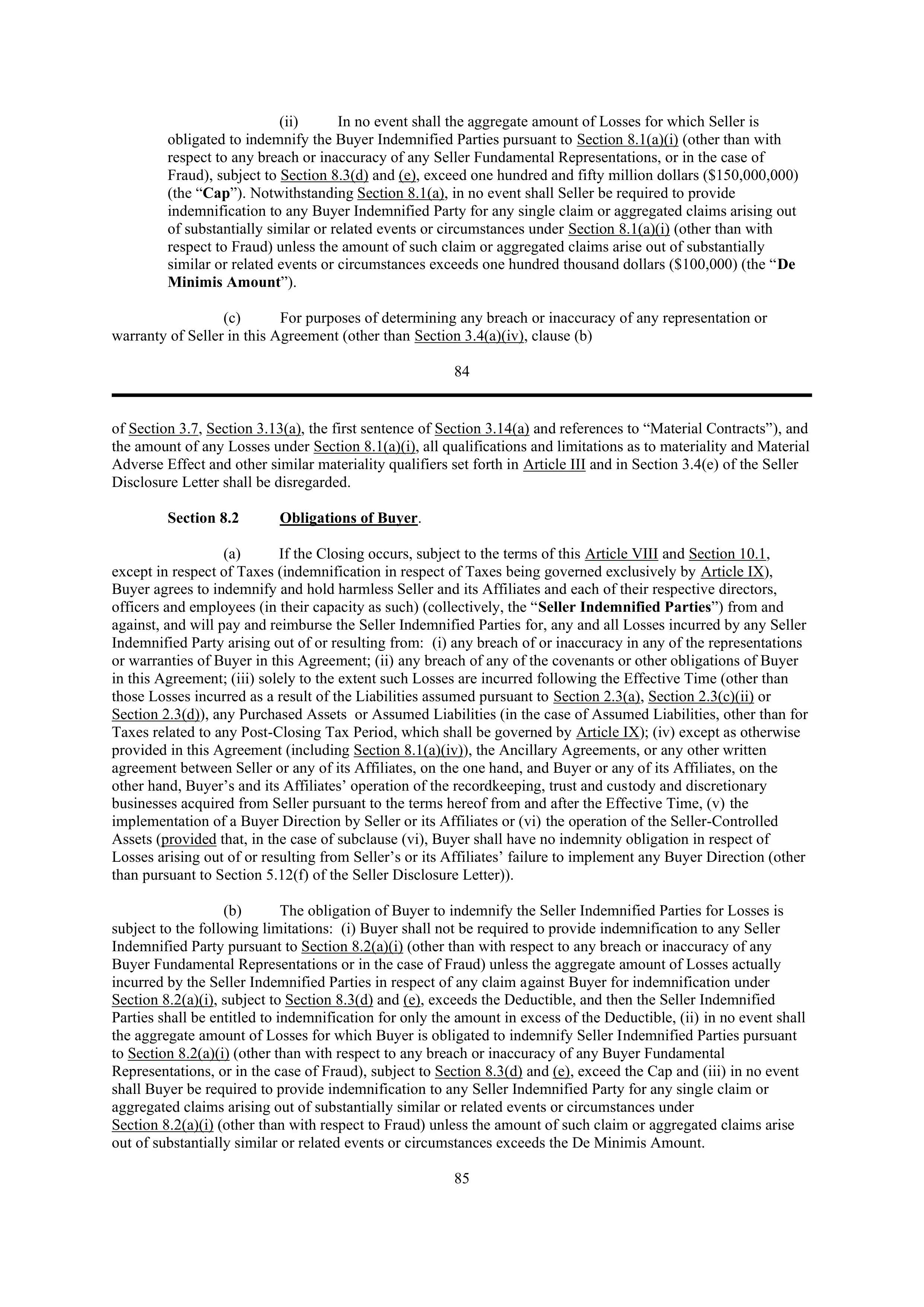 PURCHASE AGREEMENT between PRINCIPAL FINANCIAL SERVICES and WELLS FARGO & COMPANY — page 73