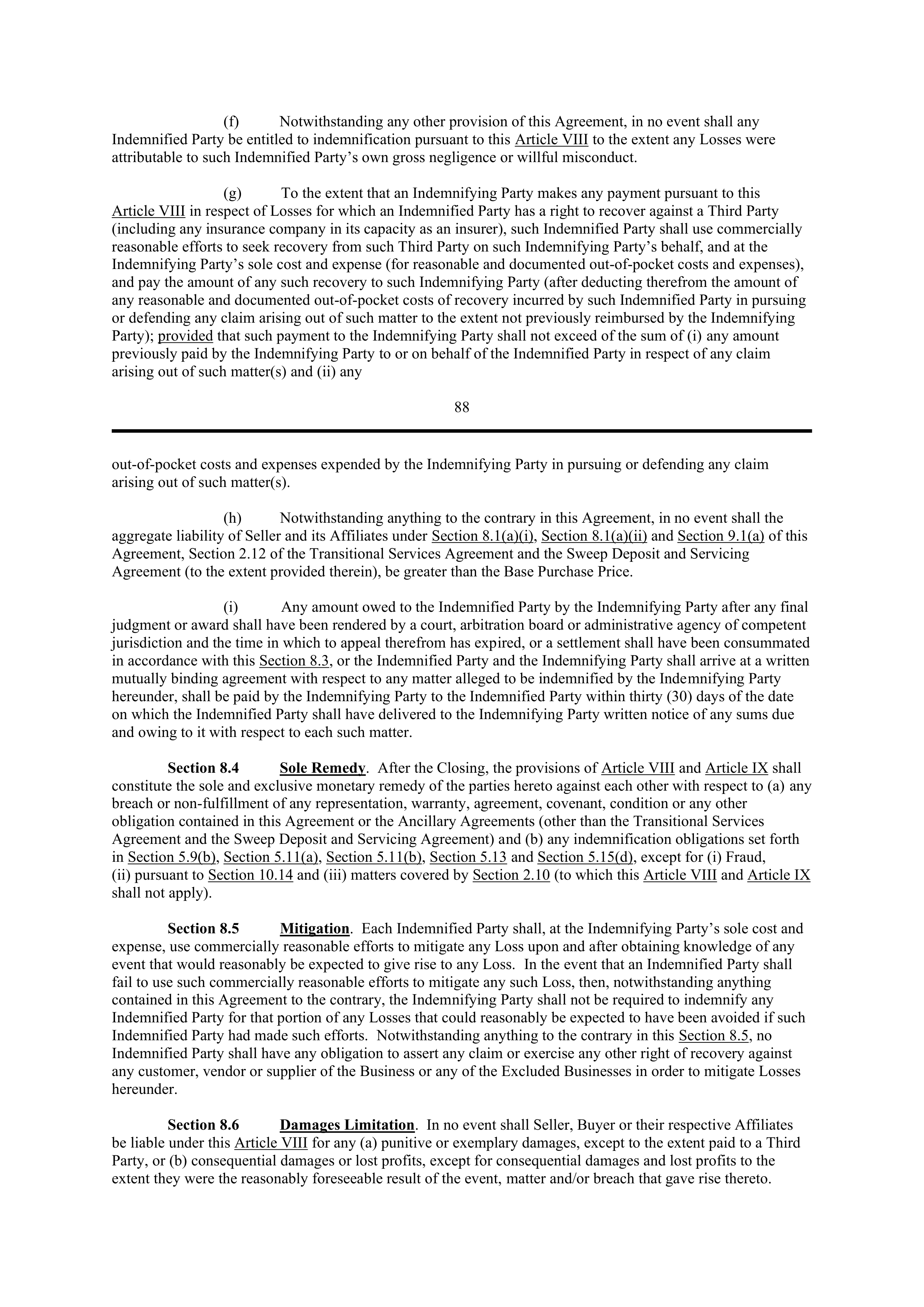 PURCHASE AGREEMENT between PRINCIPAL FINANCIAL SERVICES and WELLS FARGO & COMPANY — page 76