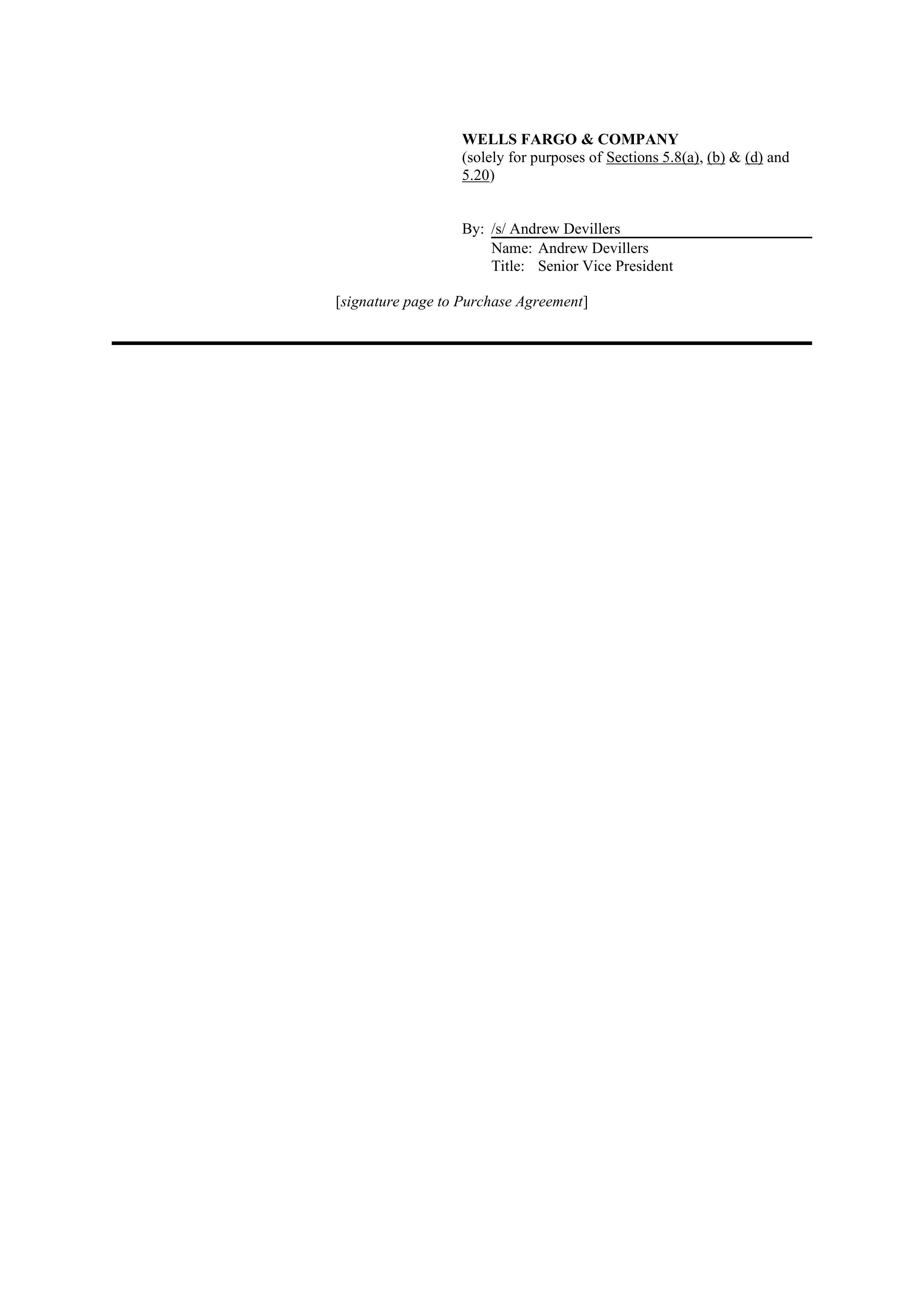 PURCHASE AGREEMENT between PRINCIPAL FINANCIAL SERVICES and WELLS FARGO & COMPANY — page 85