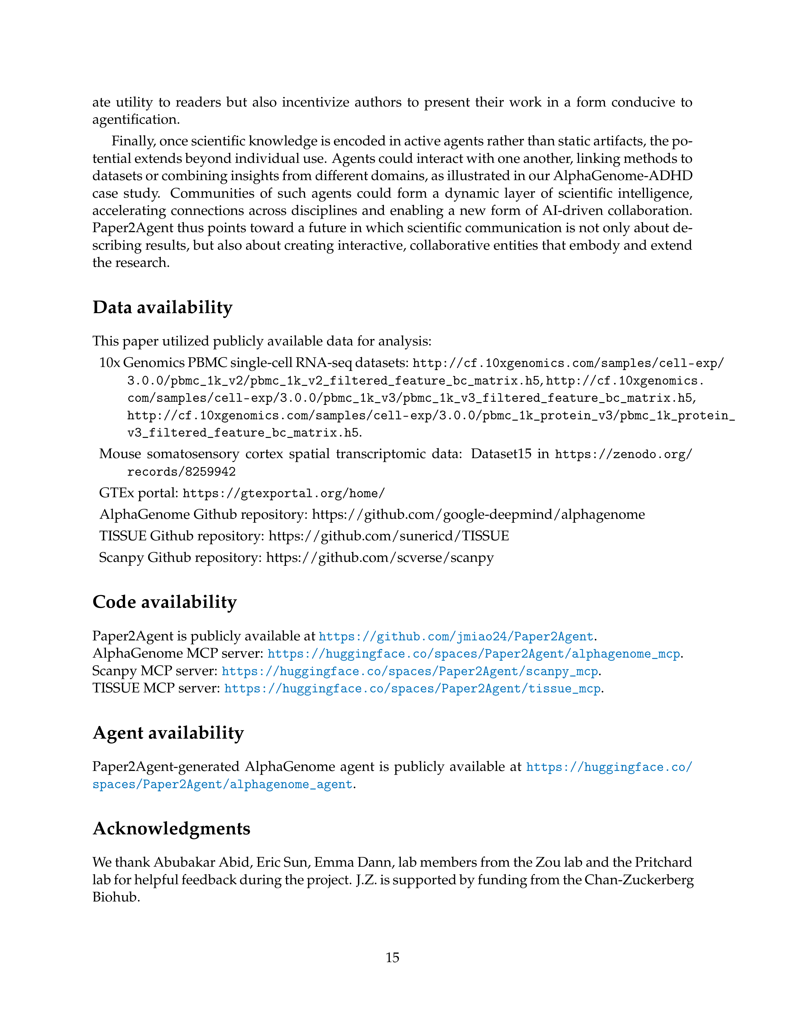 Paper2Agent AI Agent for Research Paper Automation — page 15