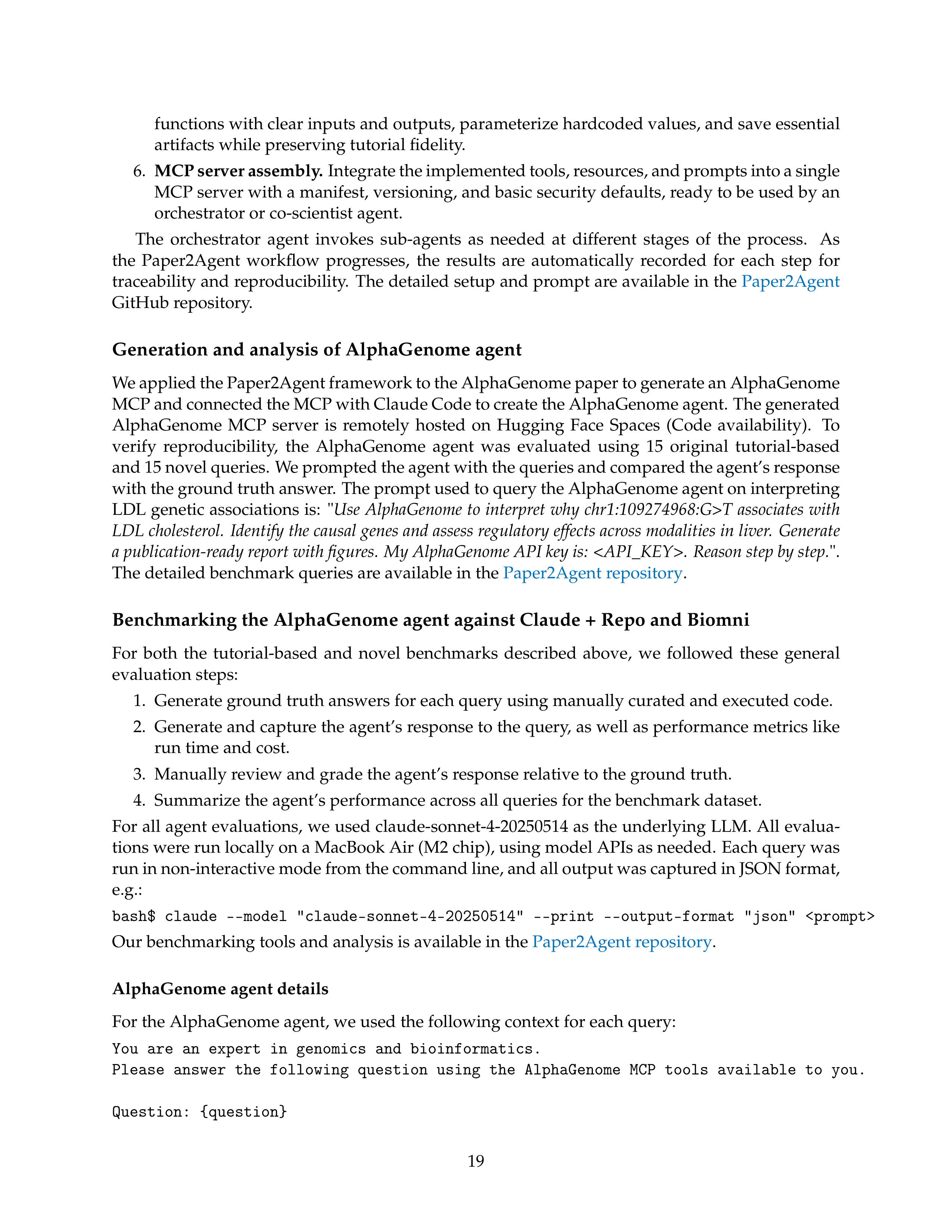 Paper2Agent AI Agent for Research Paper Automation — page 19