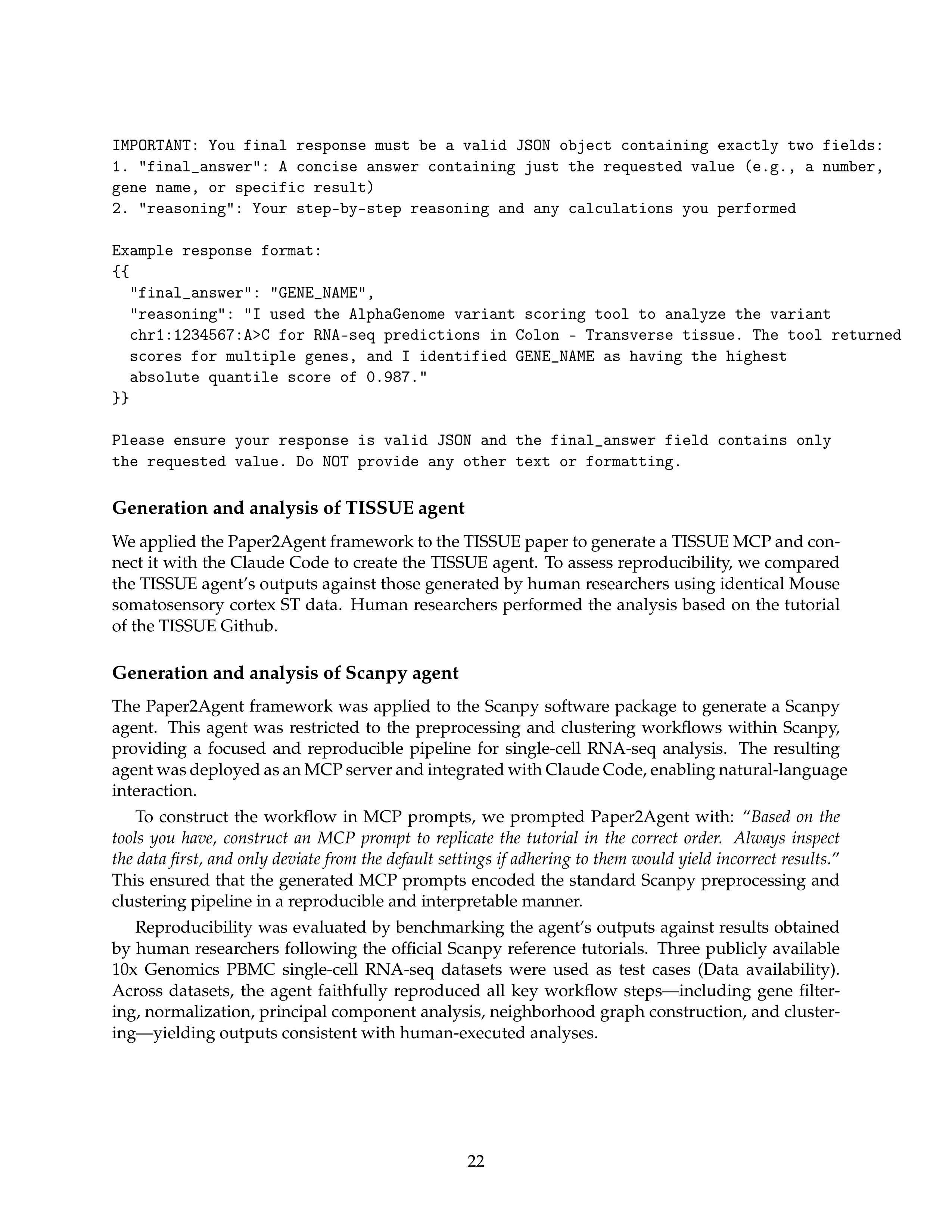 Paper2Agent AI Agent for Research Paper Automation — page 22