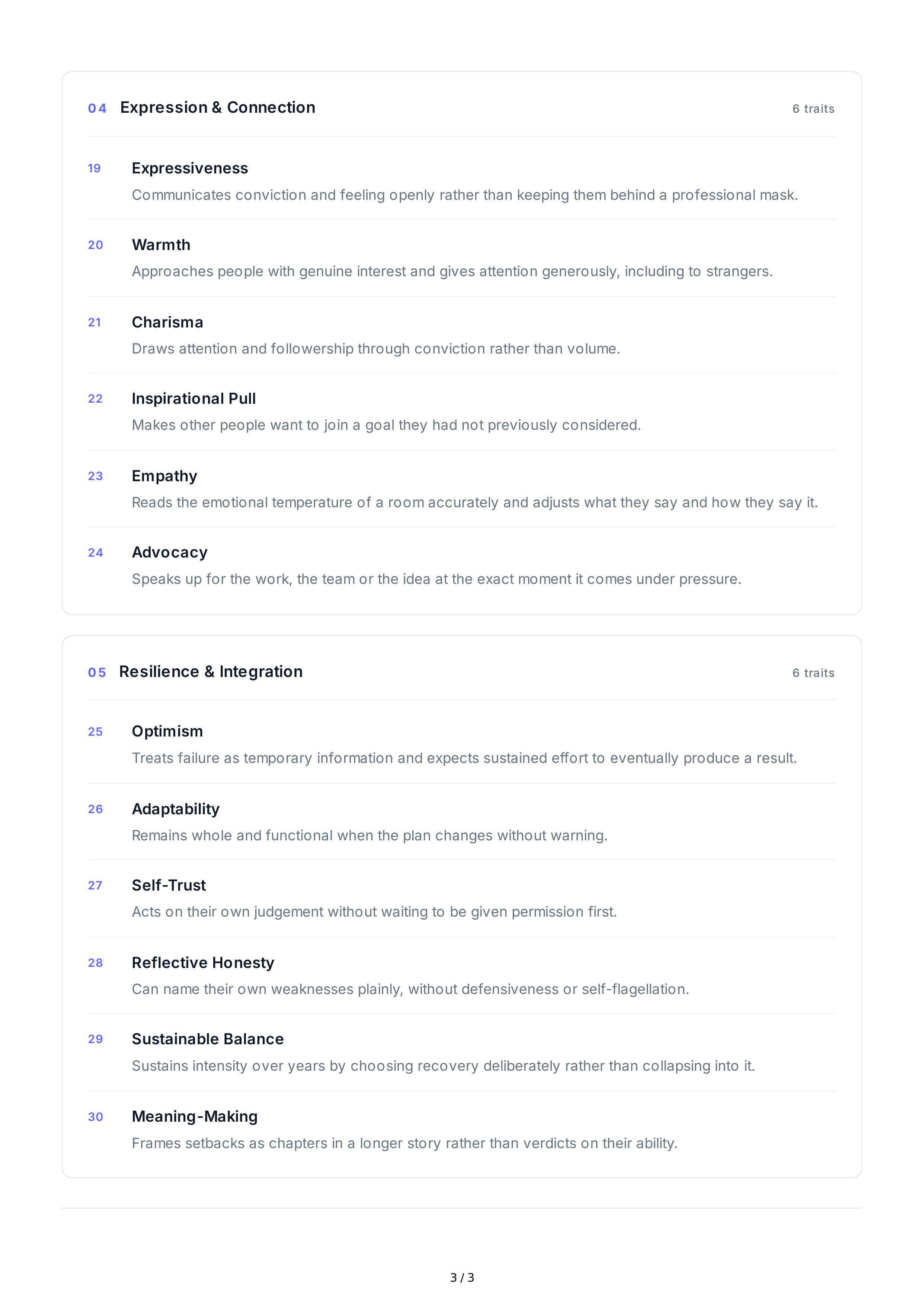 Passion Personality Traits — page 3