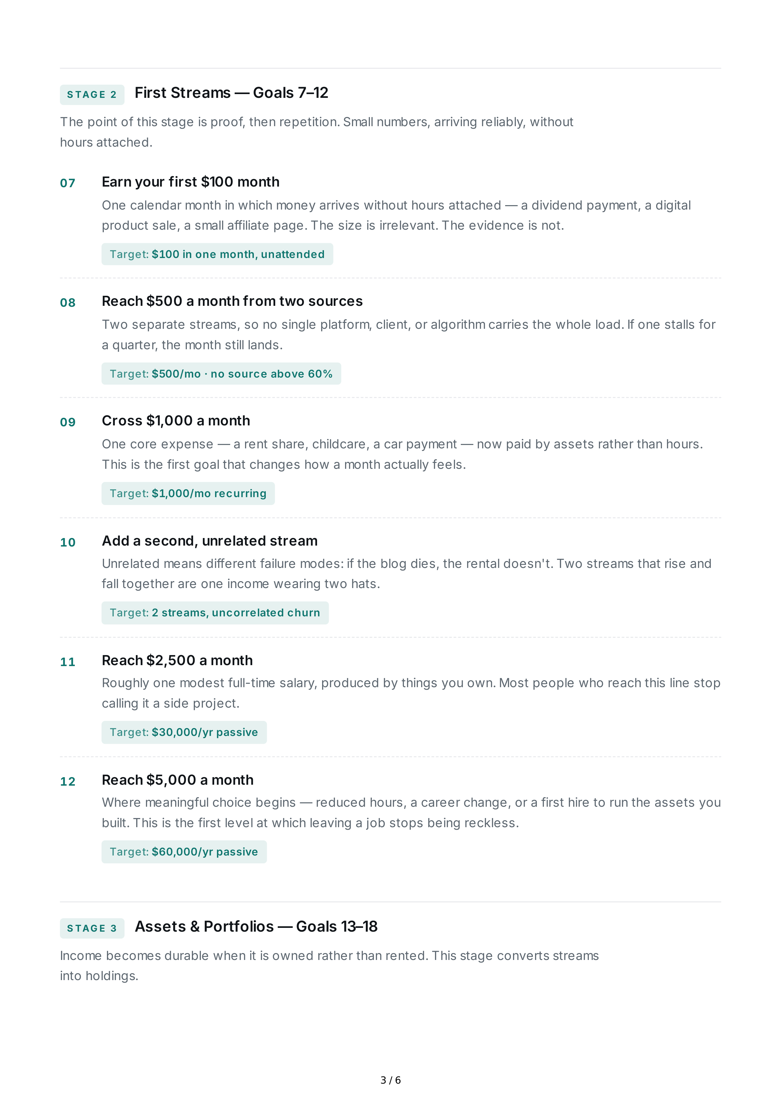 Passive Income Life Goals — page 3