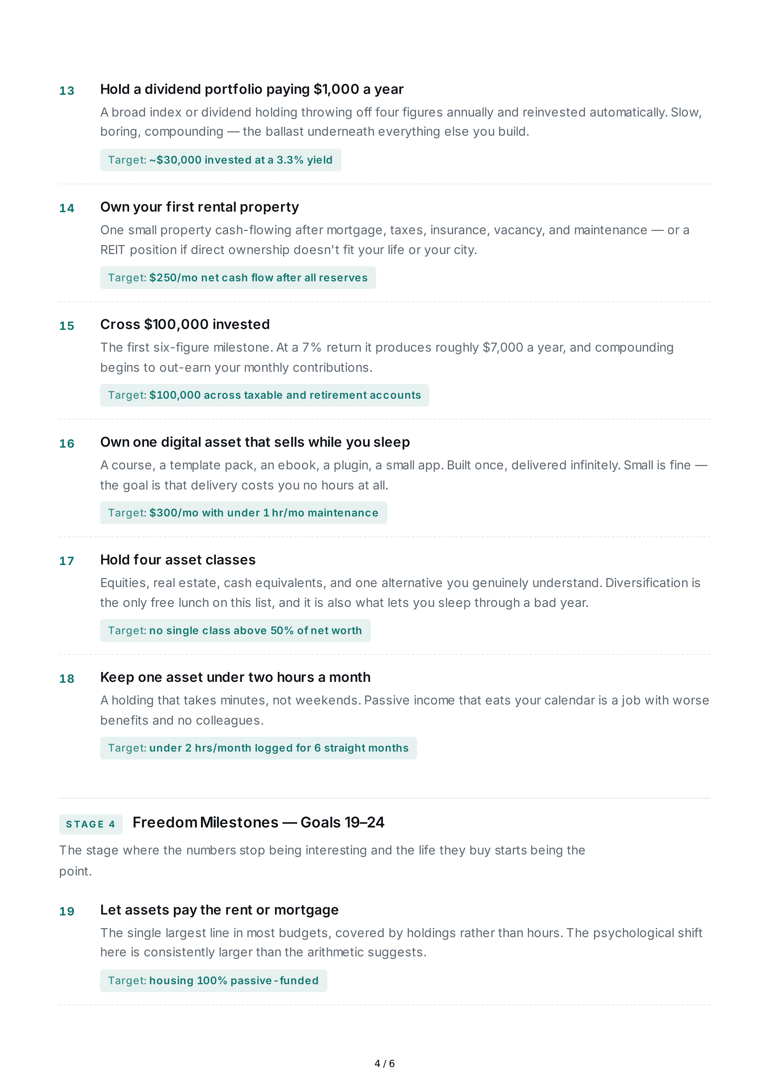 Passive Income Life Goals — page 4