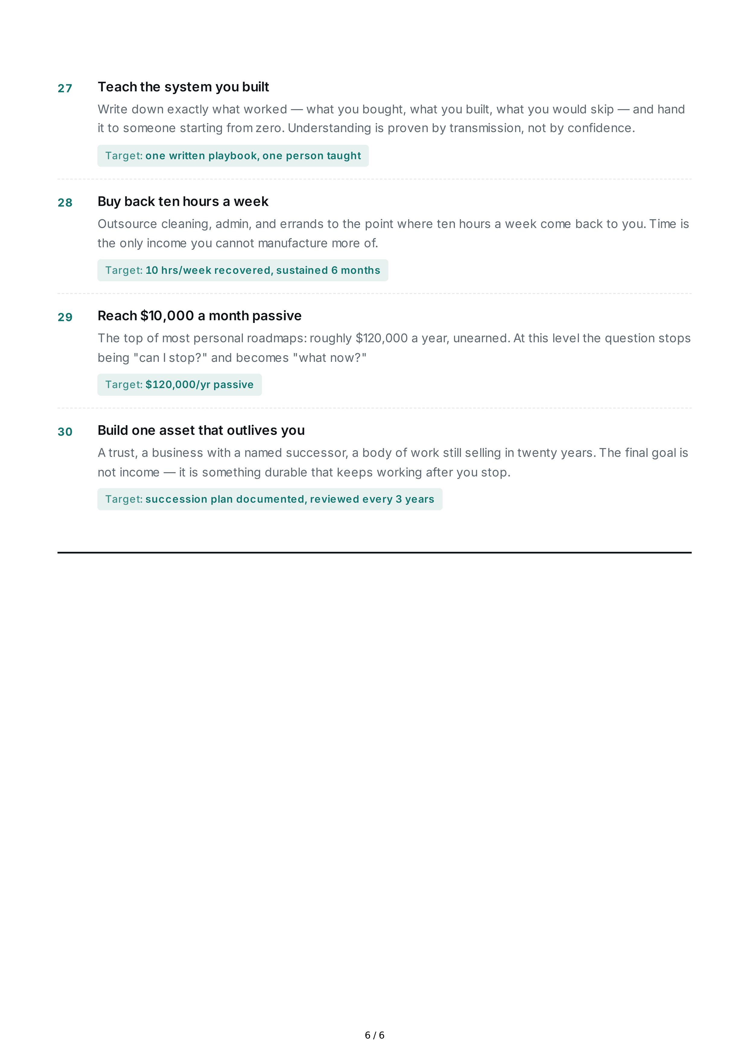 Passive Income Life Goals — page 6