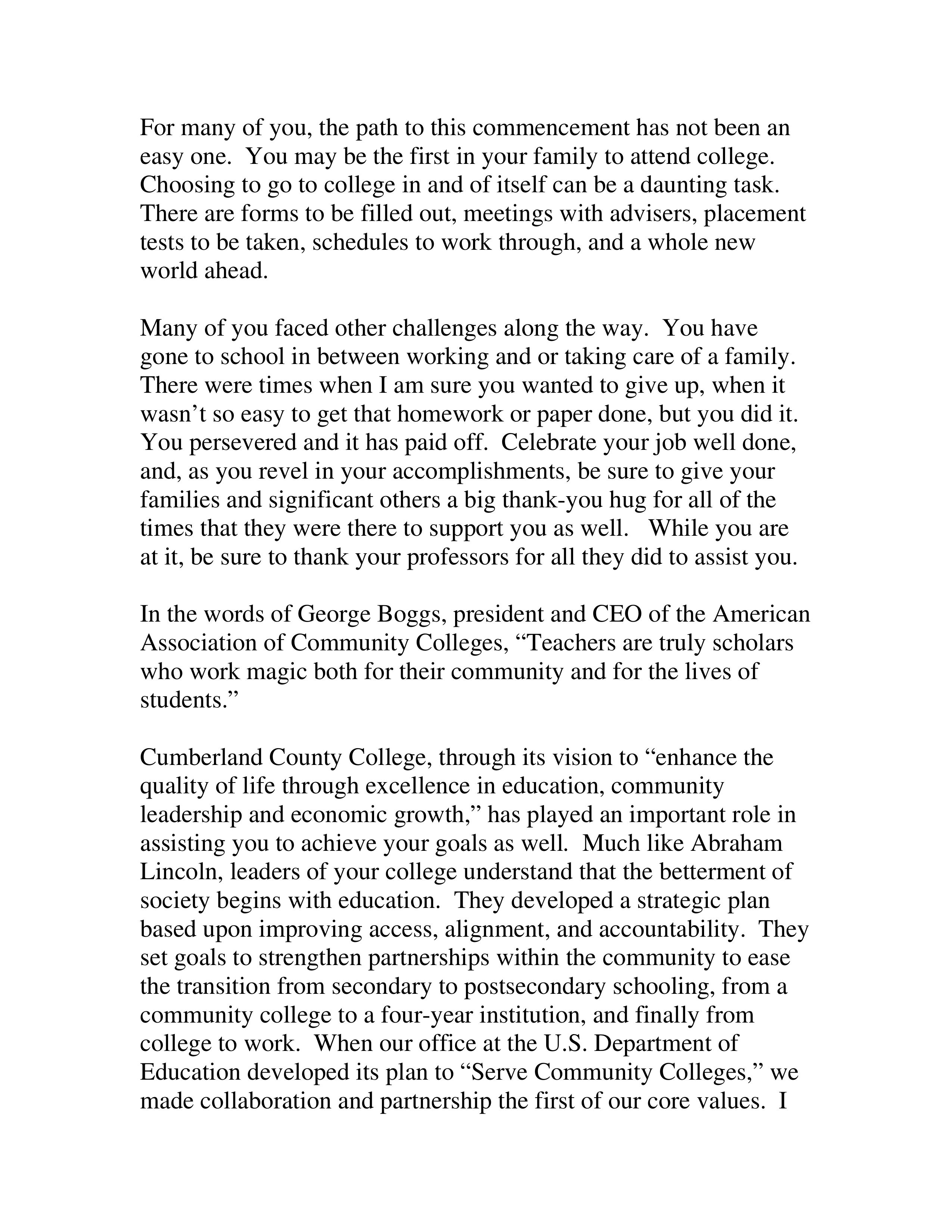 Pat Stanley Commencement Speech — page 2