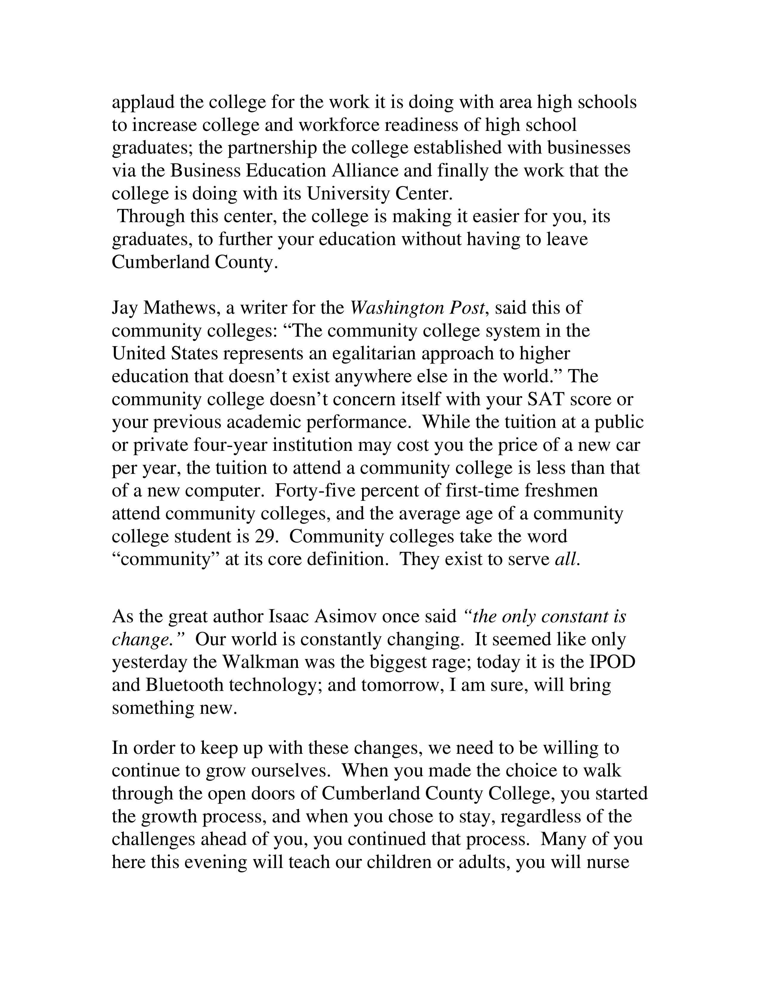 Pat Stanley Commencement Speech — page 3