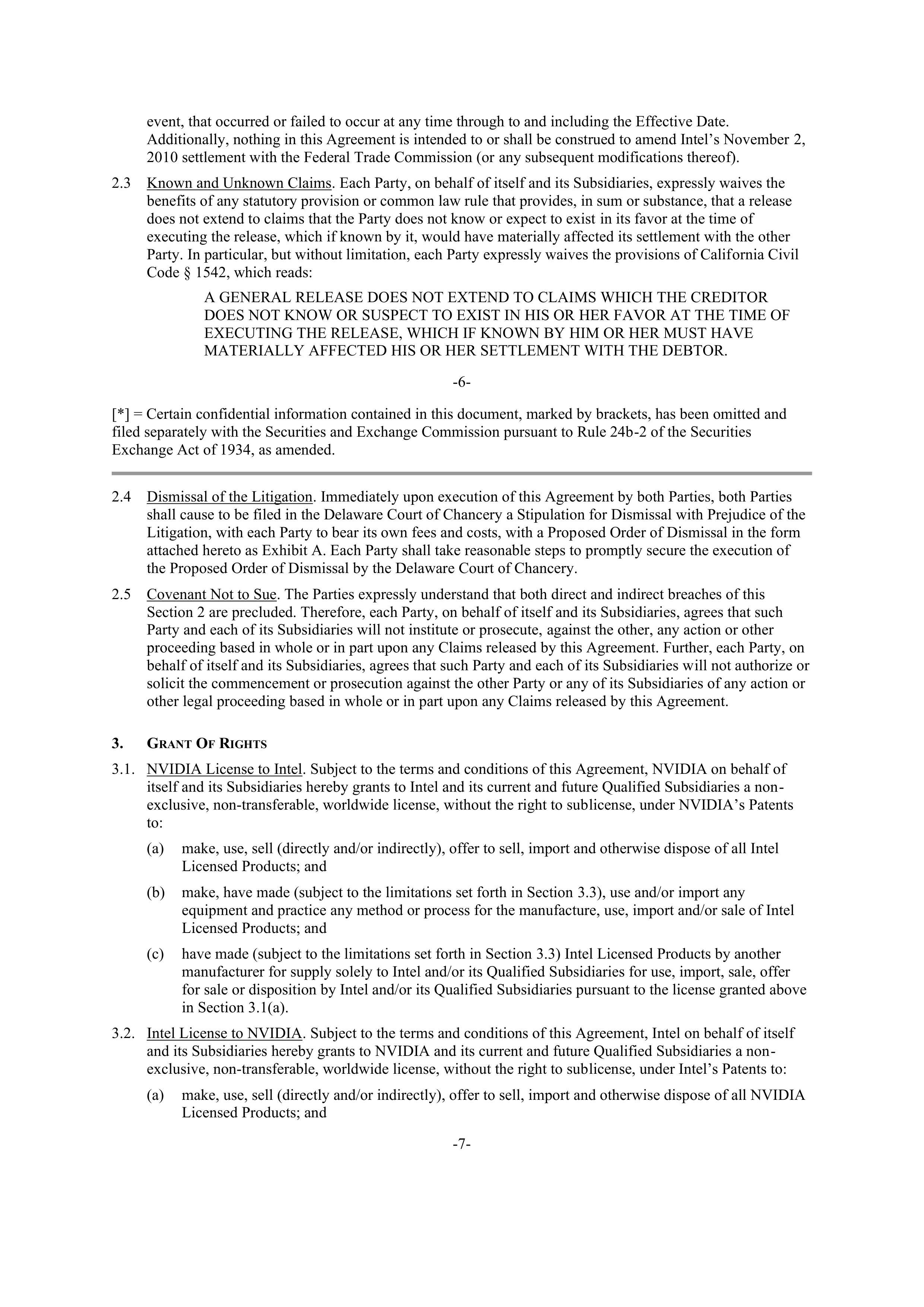 NVIDIA and Intel Patent Cross License Agreement — page 5