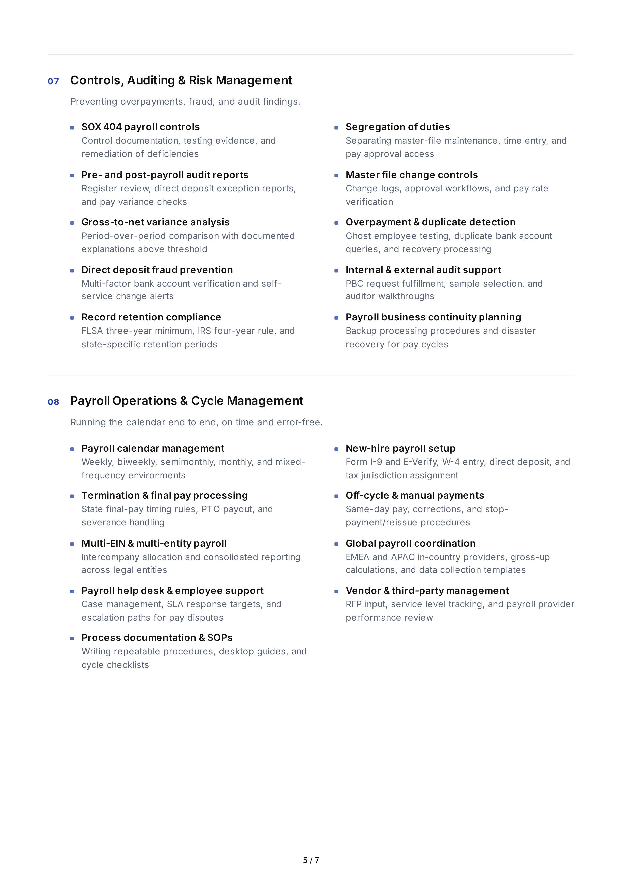 Payroll Processing Hard Skills — page 5