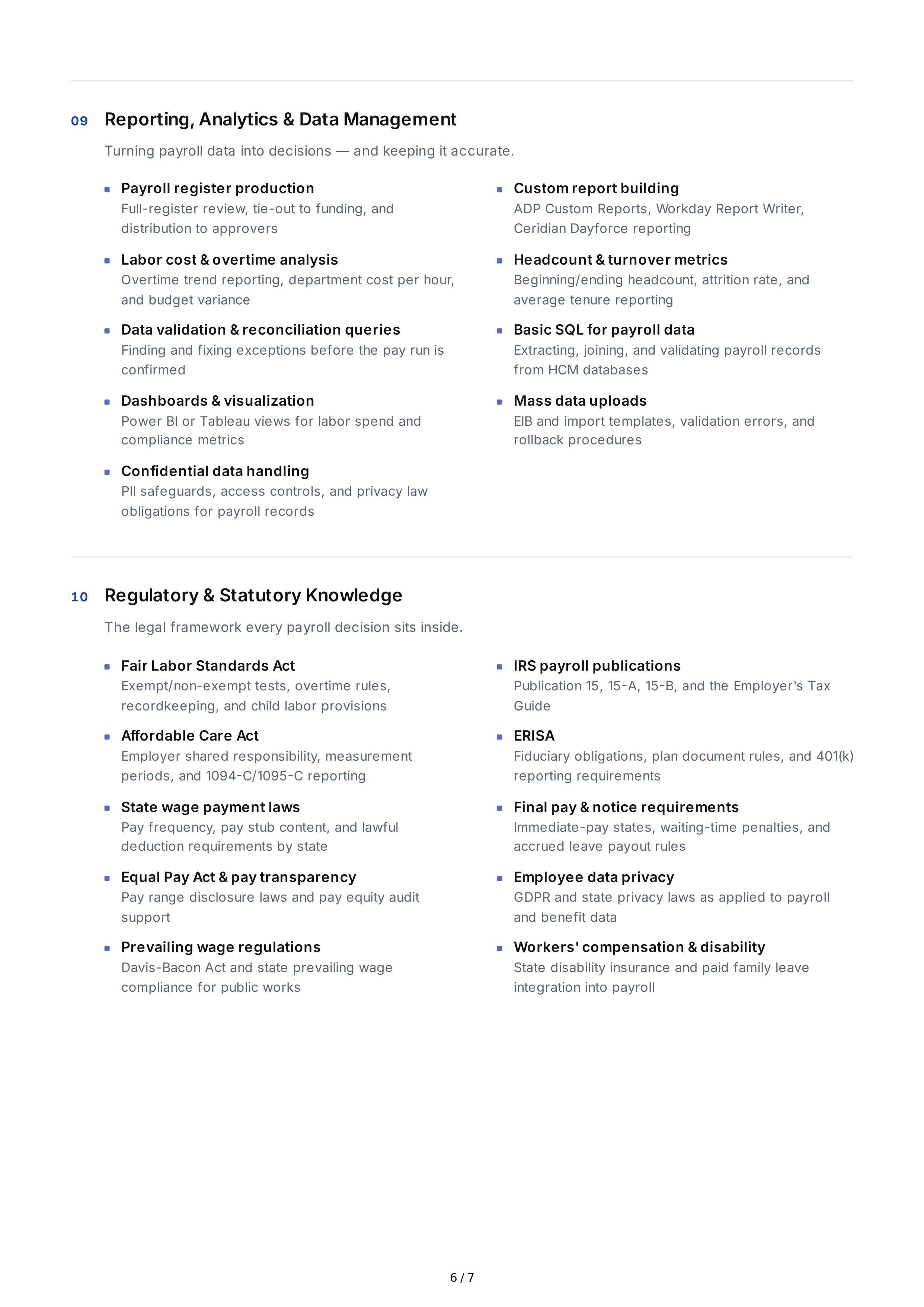Payroll Processing Hard Skills — page 6