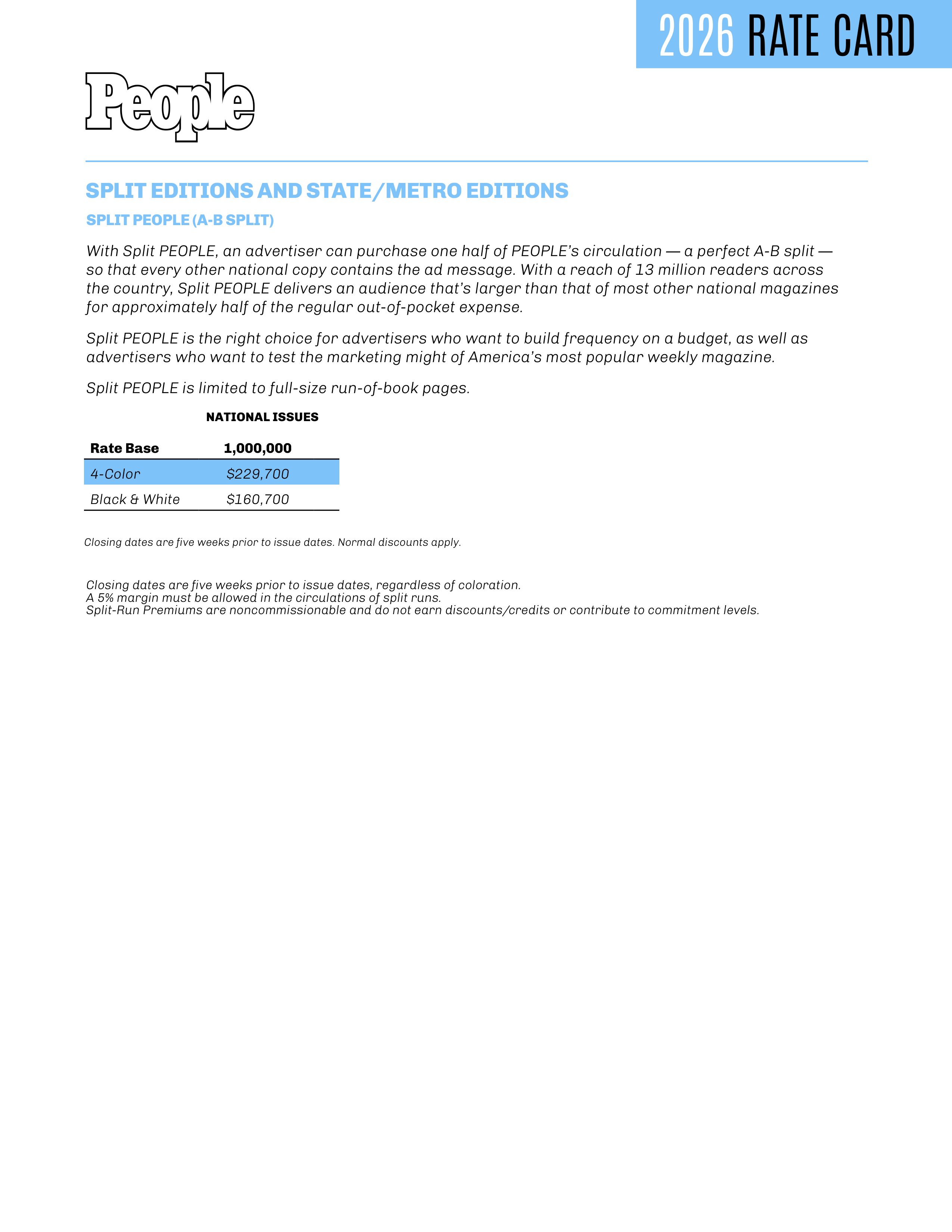 People Magazine Advertising Media Kit — page 4