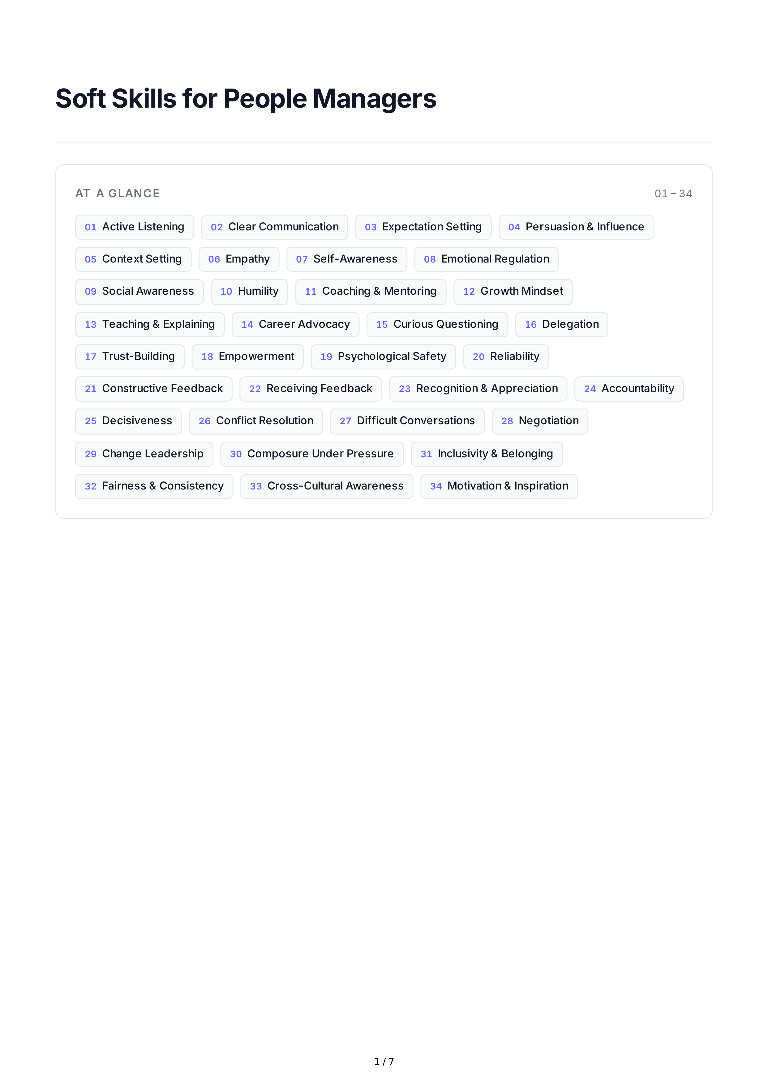 People Management Soft Skills — page 1