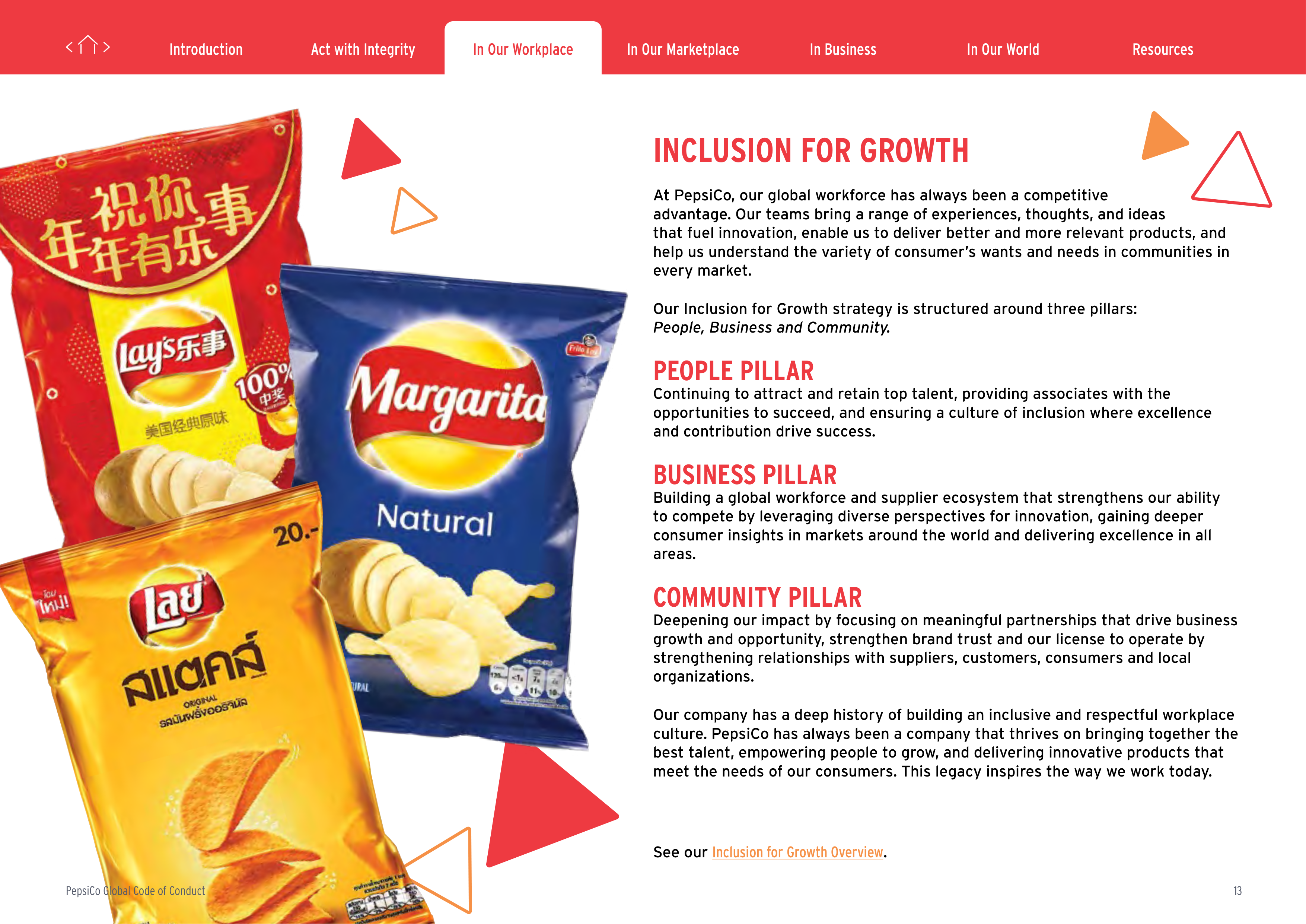 PepsiCo Global Code of Conduct Handbook — page 13