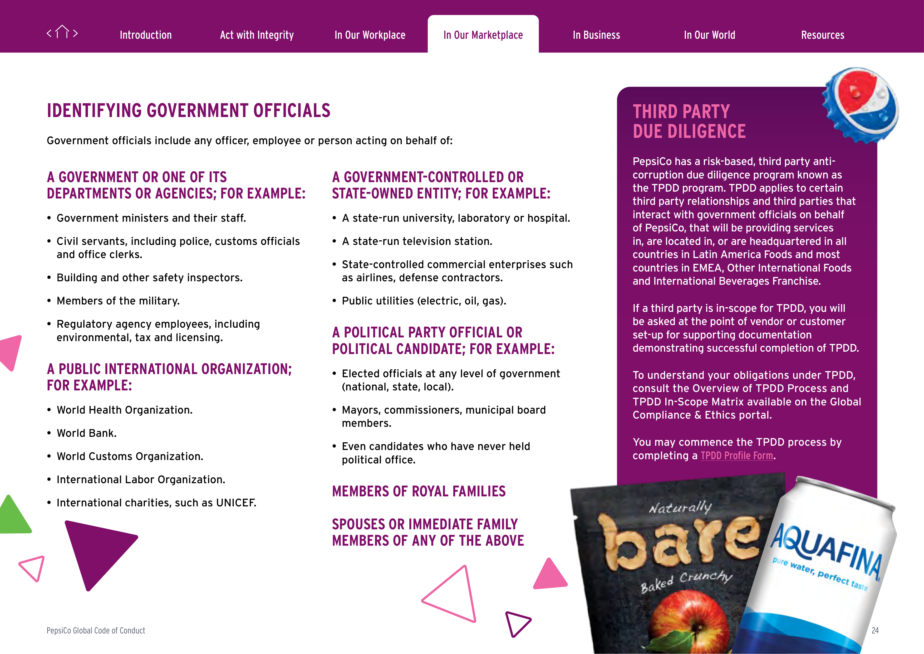 PepsiCo Global Code of Conduct Handbook — page 24