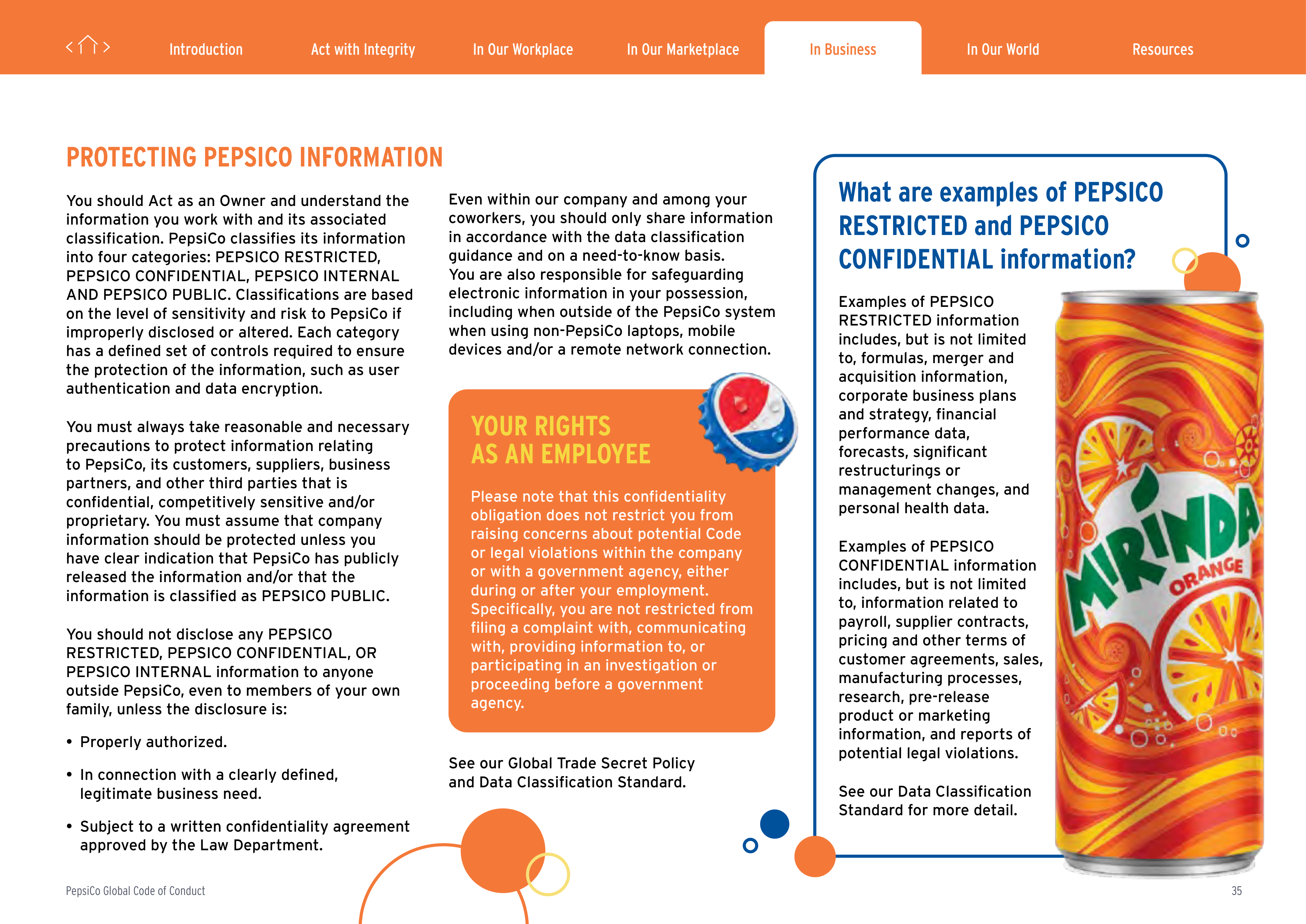 PepsiCo Global Code of Conduct Handbook — page 35