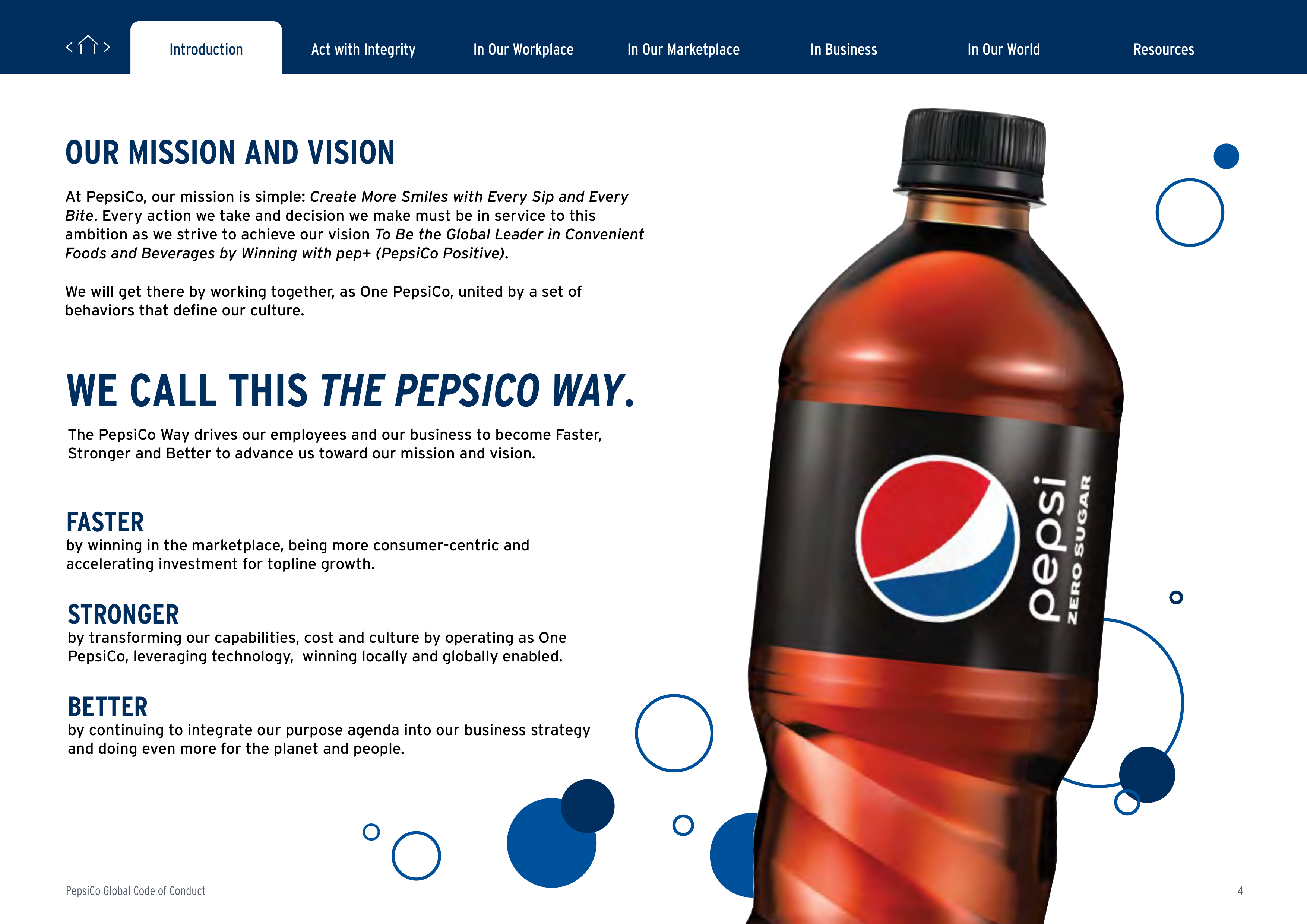 PepsiCo Global Code of Conduct Handbook — page 4