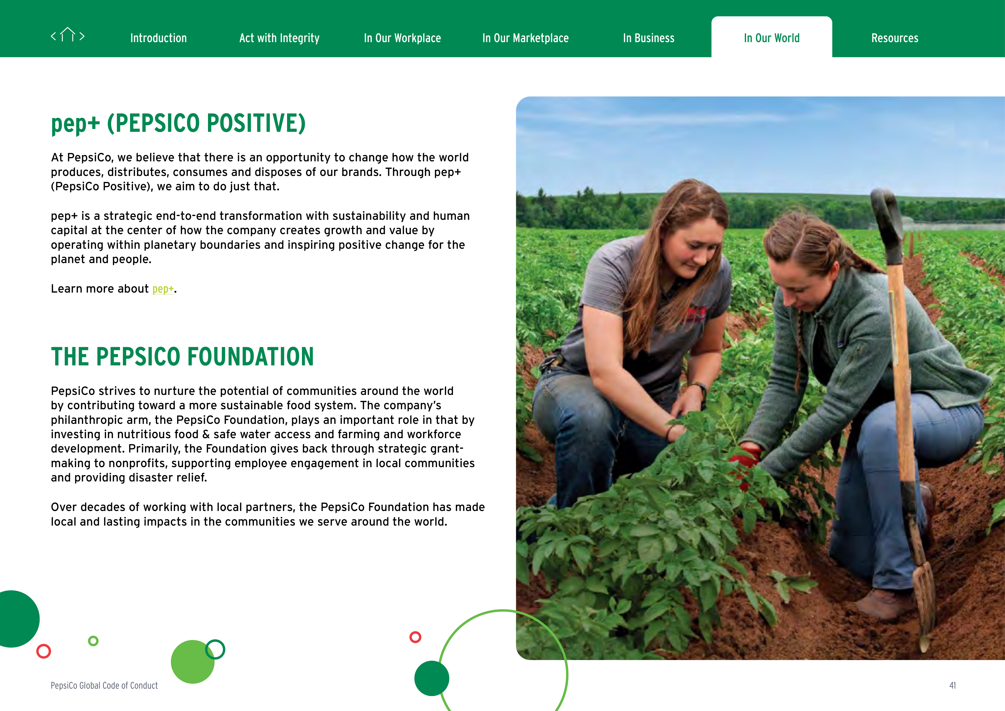 PepsiCo Global Code of Conduct Handbook — page 41