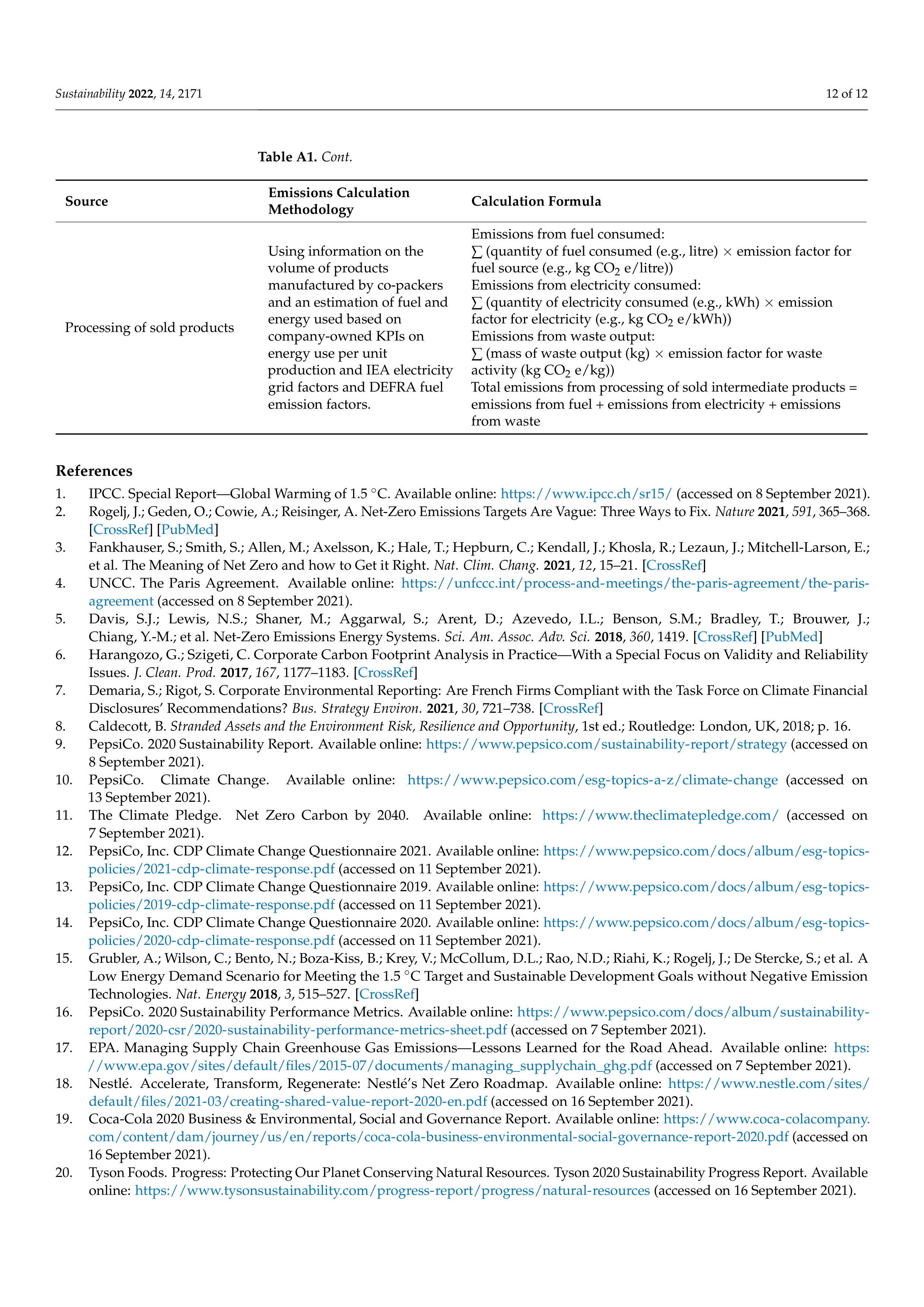 PepsiCo Sustainability Report — page 12