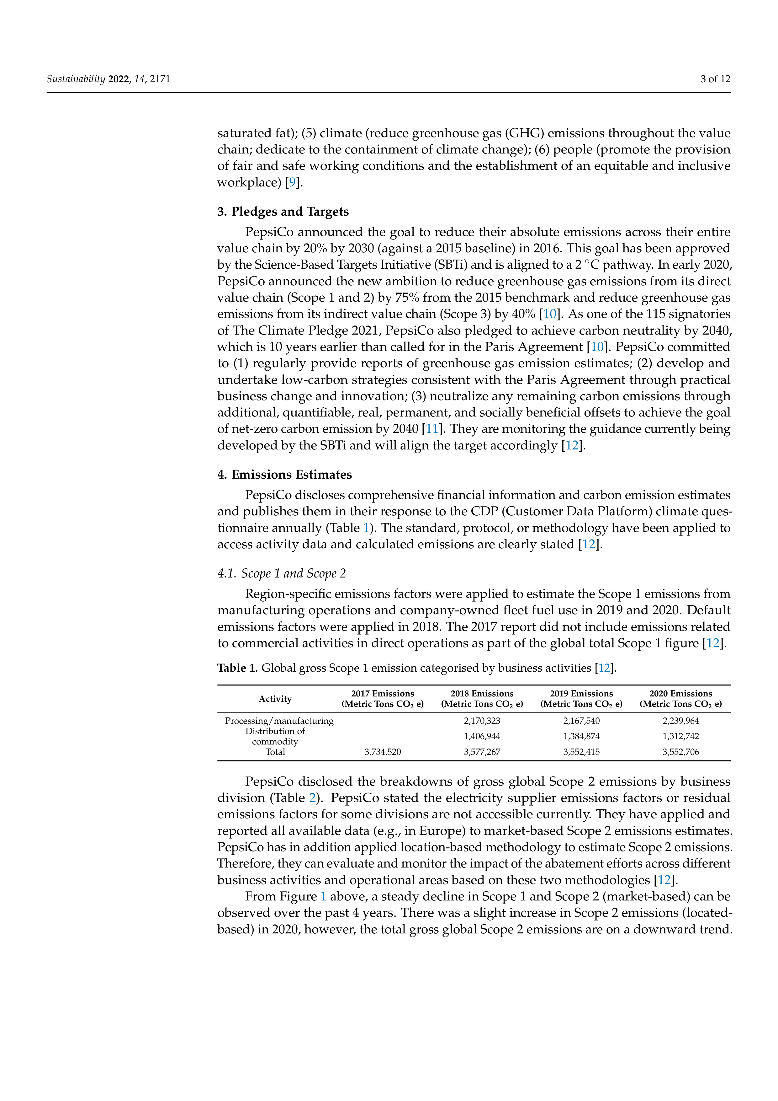 PepsiCo Sustainability Report — page 3